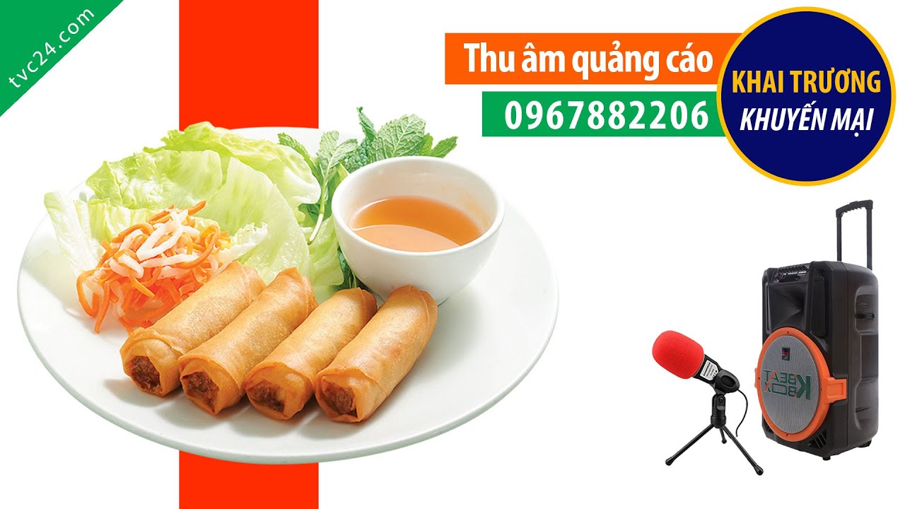 Thu âm quảng cáo Nem rán PV giọng đọc MC truyền hình 0967882206