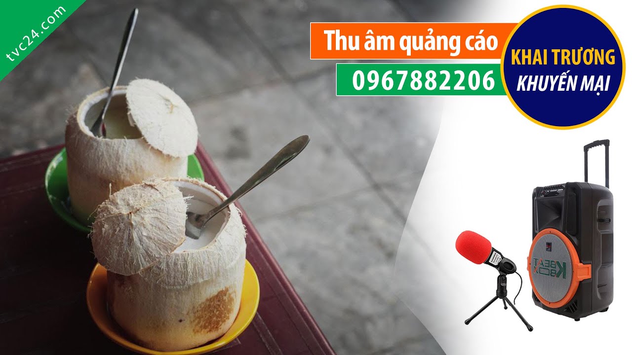 Thu âm quảng cáo Thạch dừa xiêm Hoàng Linh MC đọc bán hàng