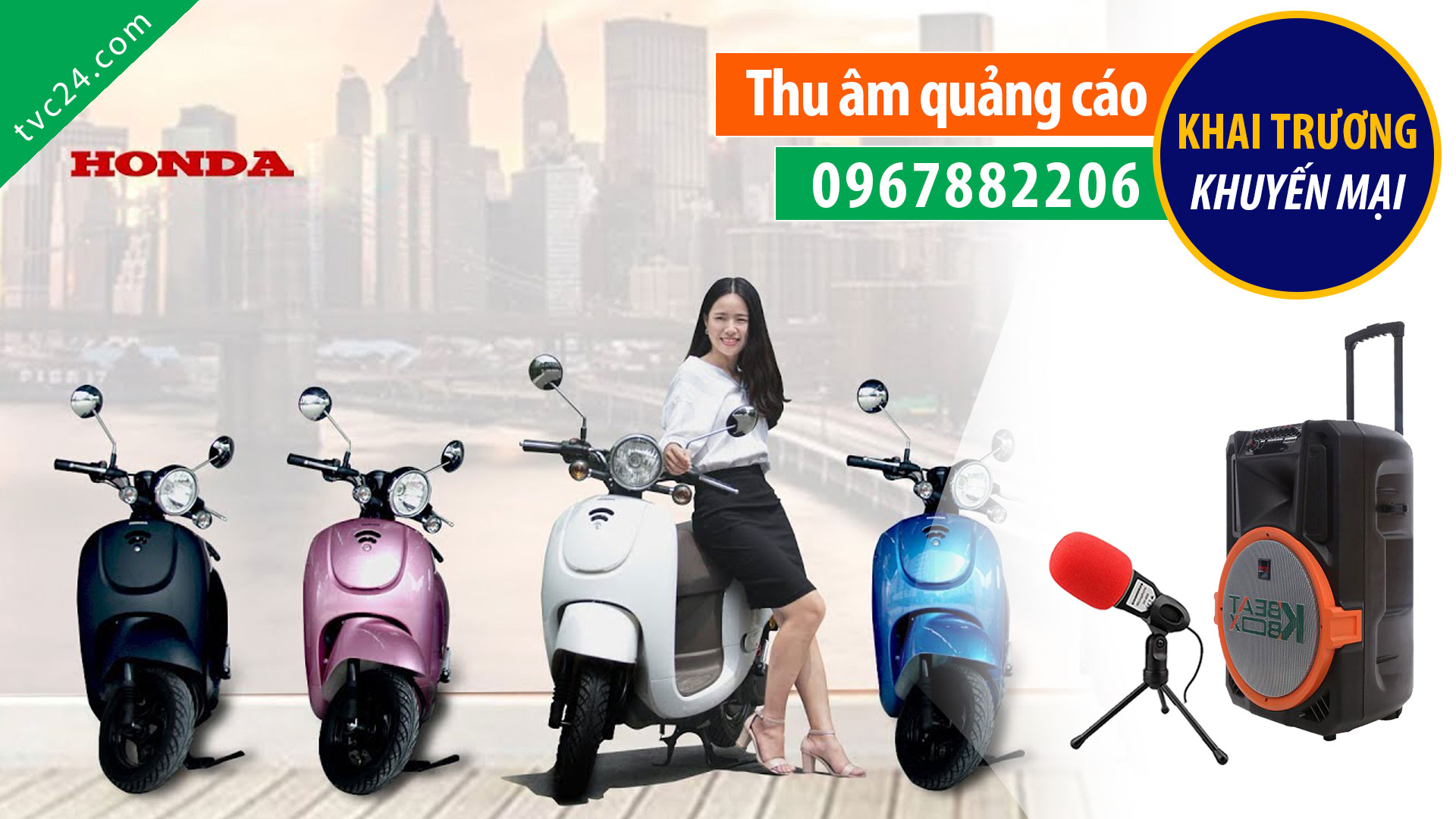 Thu âm quảng cáo Xe Điện Lộc Phát siêu khuyến mại HOT ghi âm giọng MC chất lượng 0967882206