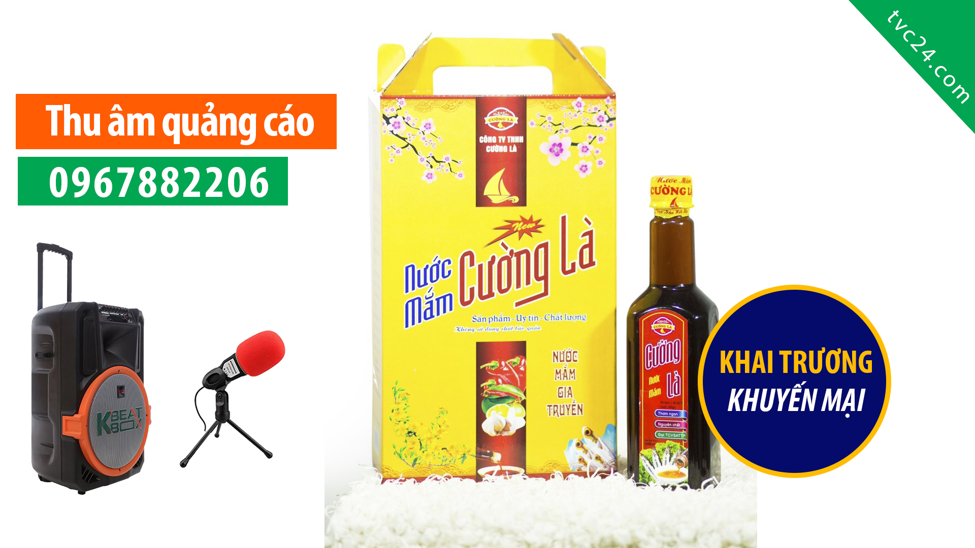 Thu âm quảng cáo nước mắm Cường Là MC đài truyền hình 0967882206