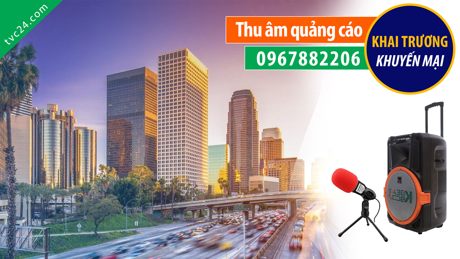 Thu âm quảng cáo BĐS Hoàng Vinh đô thị DragonCity MC nam đọc phát loa