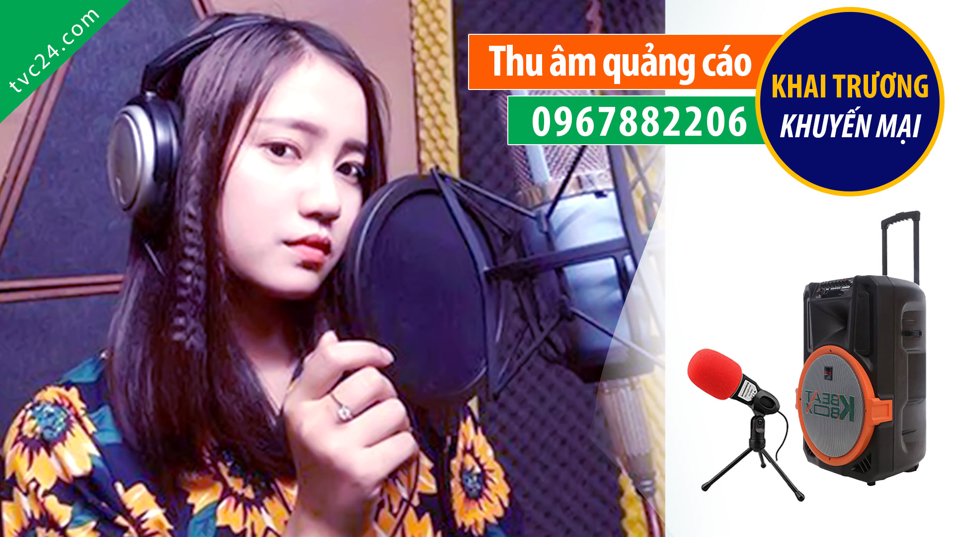 Thu âm Hệ thống siêu thị điện thoại Đại Dương MC đọc quảng cáo