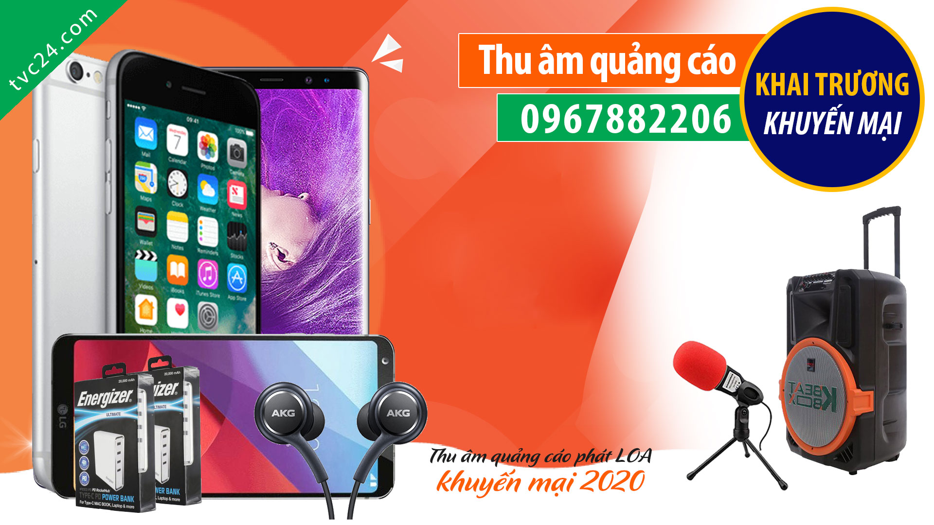 Thu âm quảng cáo Điện thoại di động Bảo Tín MC đọc khuyến mại