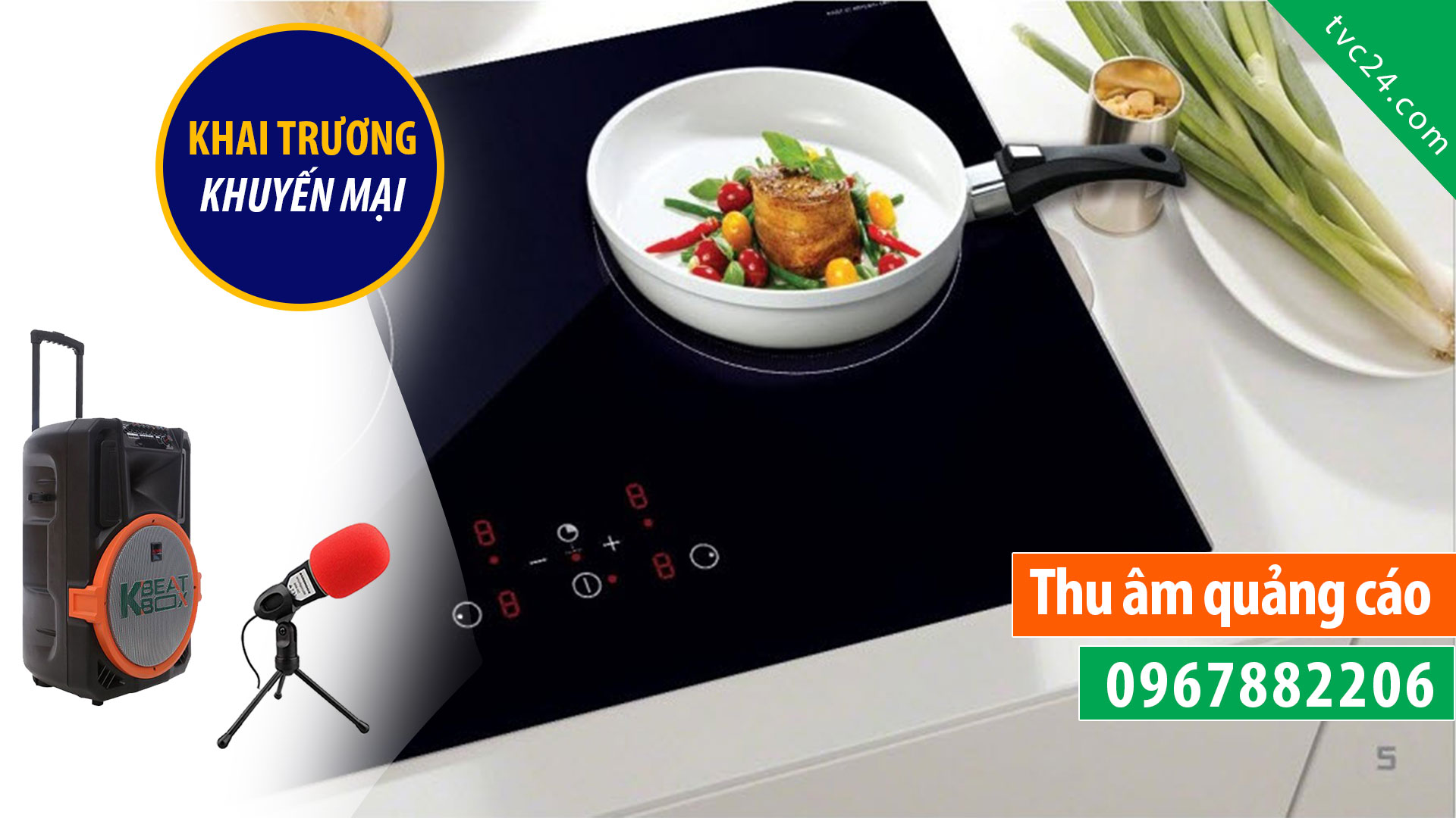 Thu âm quảng cáo thiết bị nhà bếp Giovani MC đọc khuyến mại 0967882206