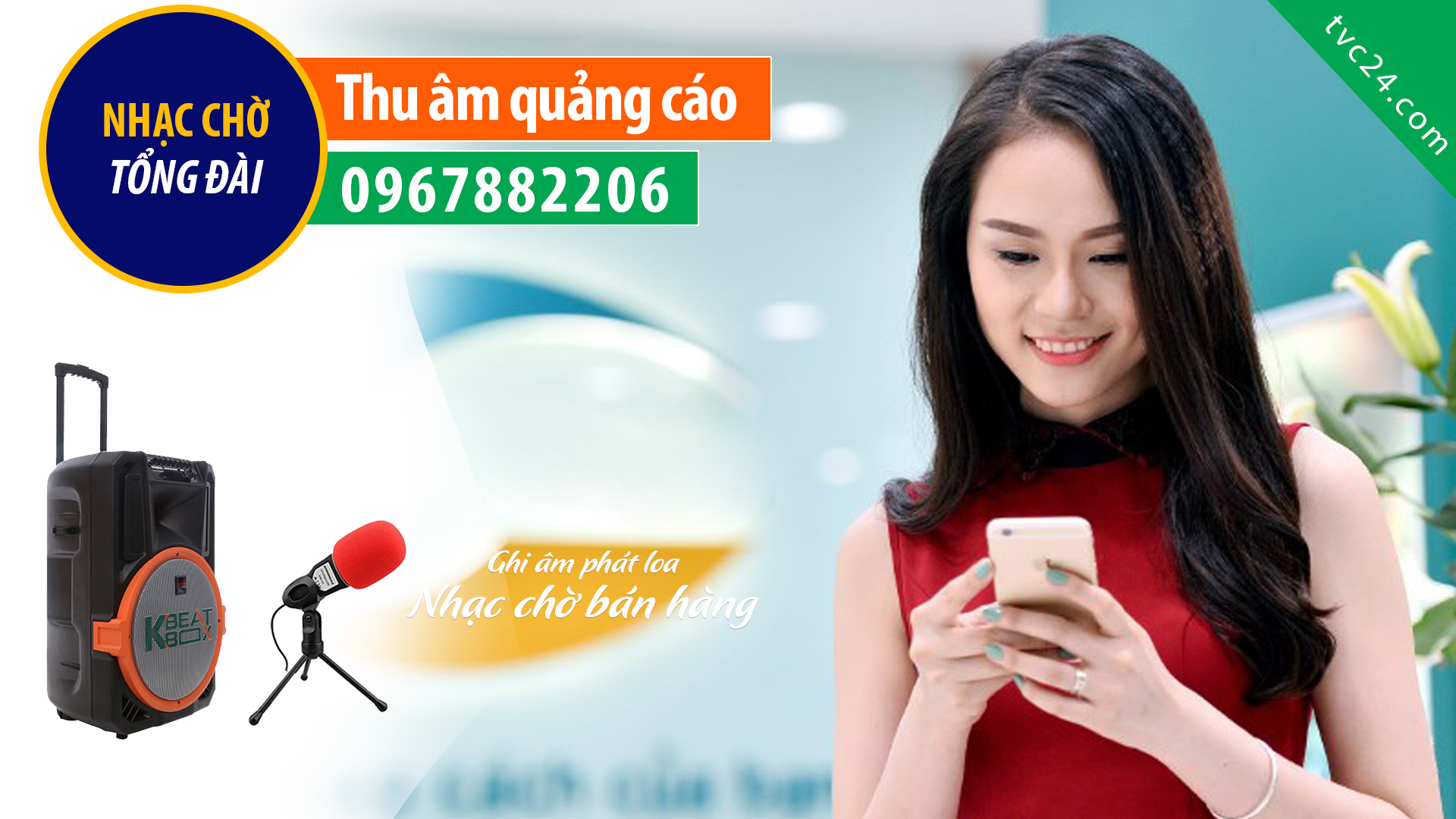 Thua âm nhạc chờ tổng đài quảng cáo Green hous
