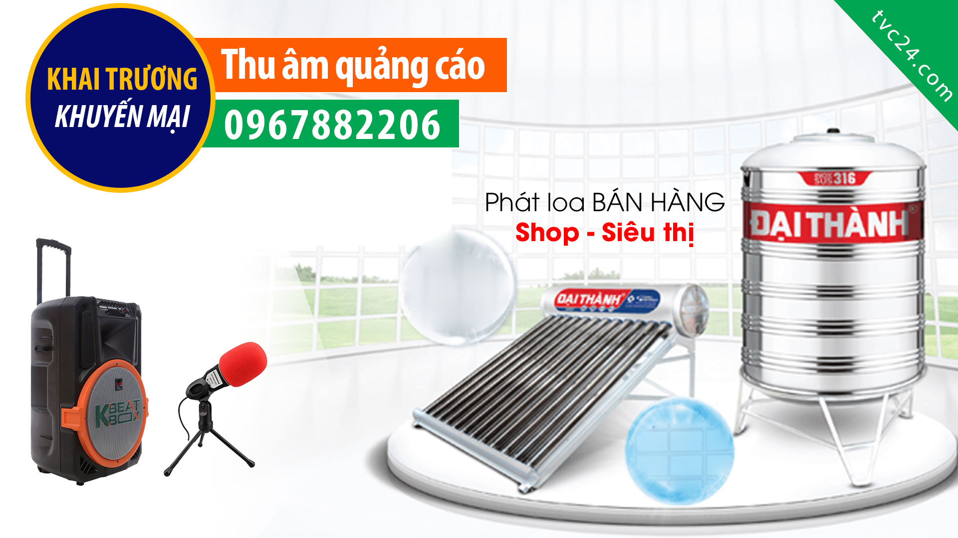 Thu âm quảng cáo cửa hàng Nghiệp Đằng