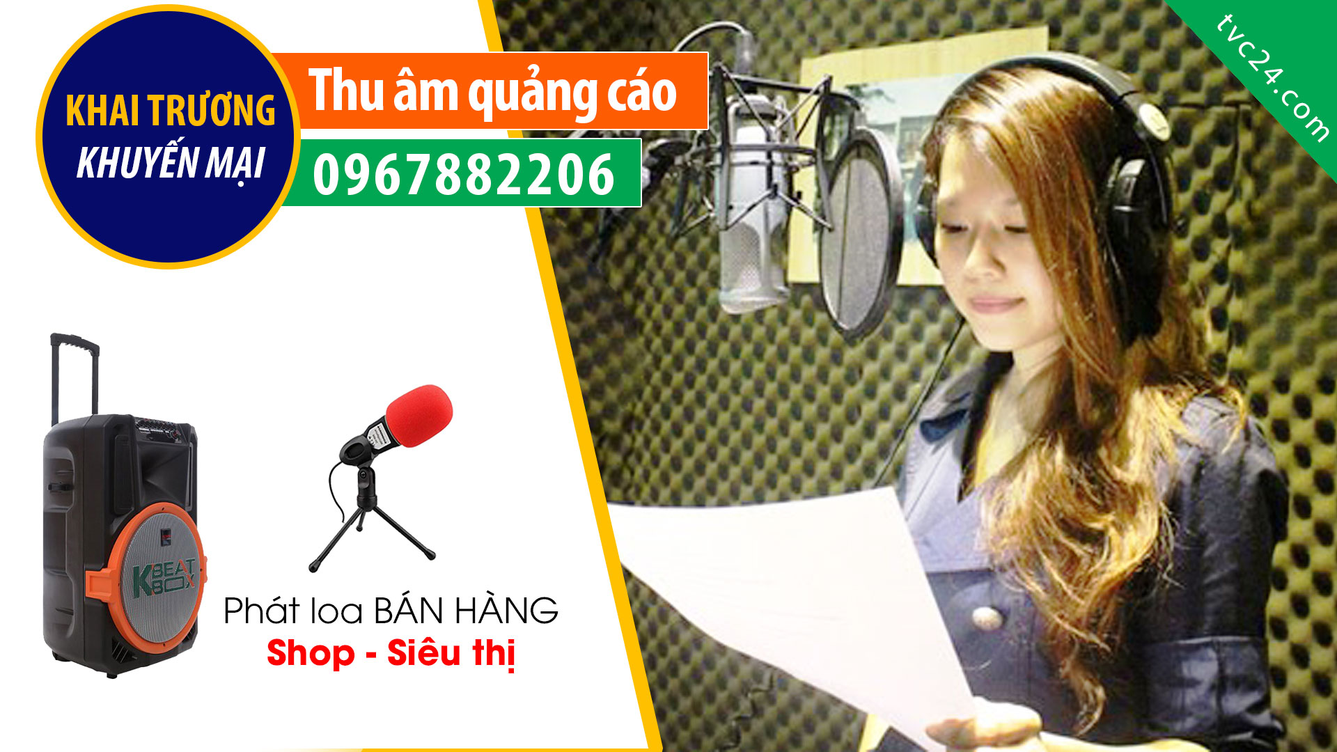 Thu âm quảng cáo khai trương cửa hàng Noda