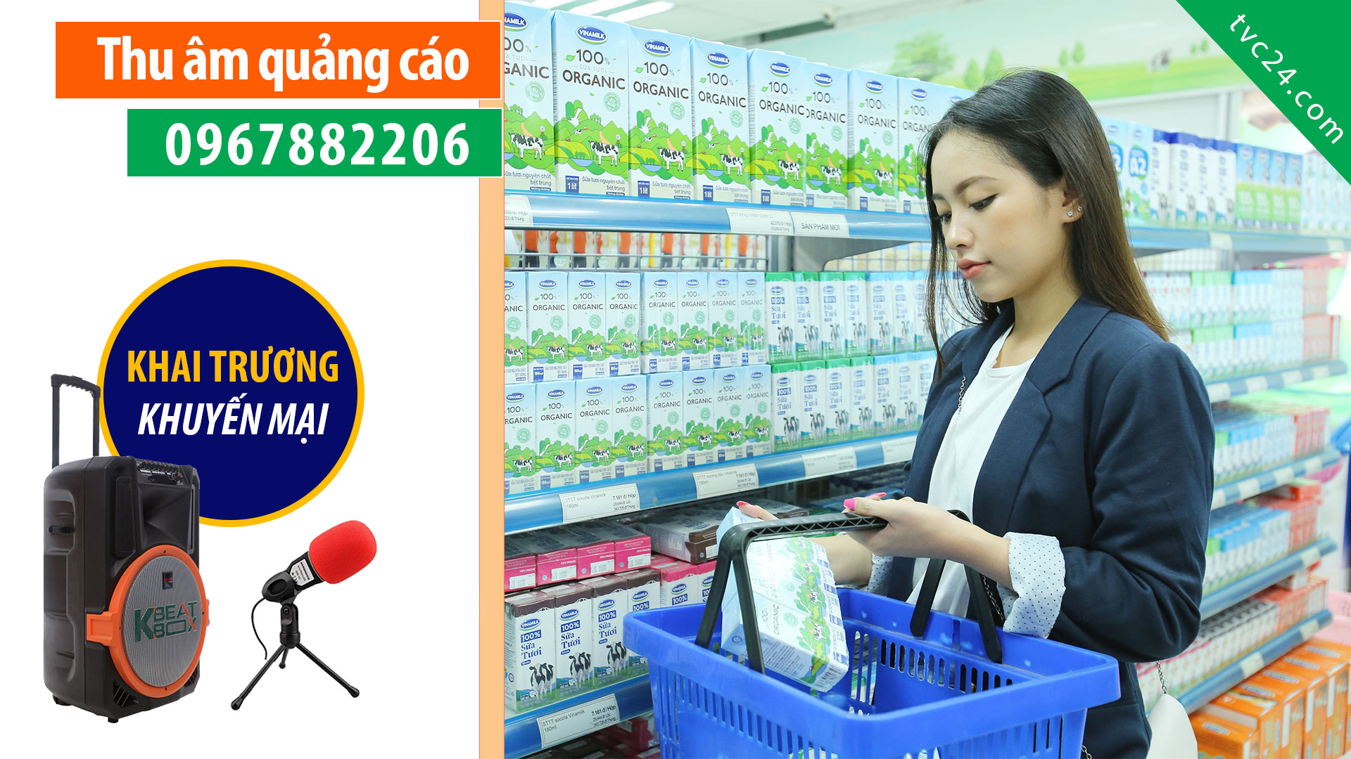 Thu âm khai trương siêu thị Sữa Việt Tốt