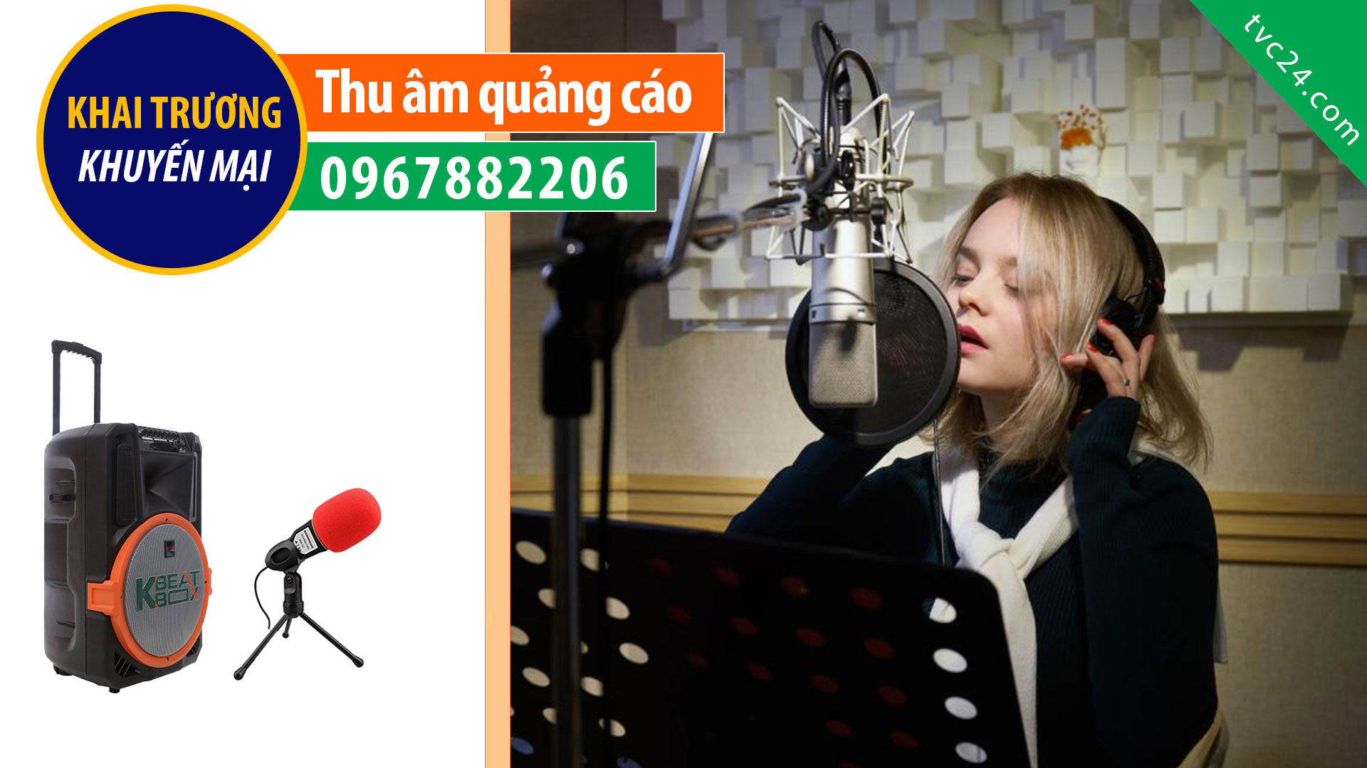 Thu âm quảng cáo bán hàng Thanh lý hàng xí nghiệp cao cấp