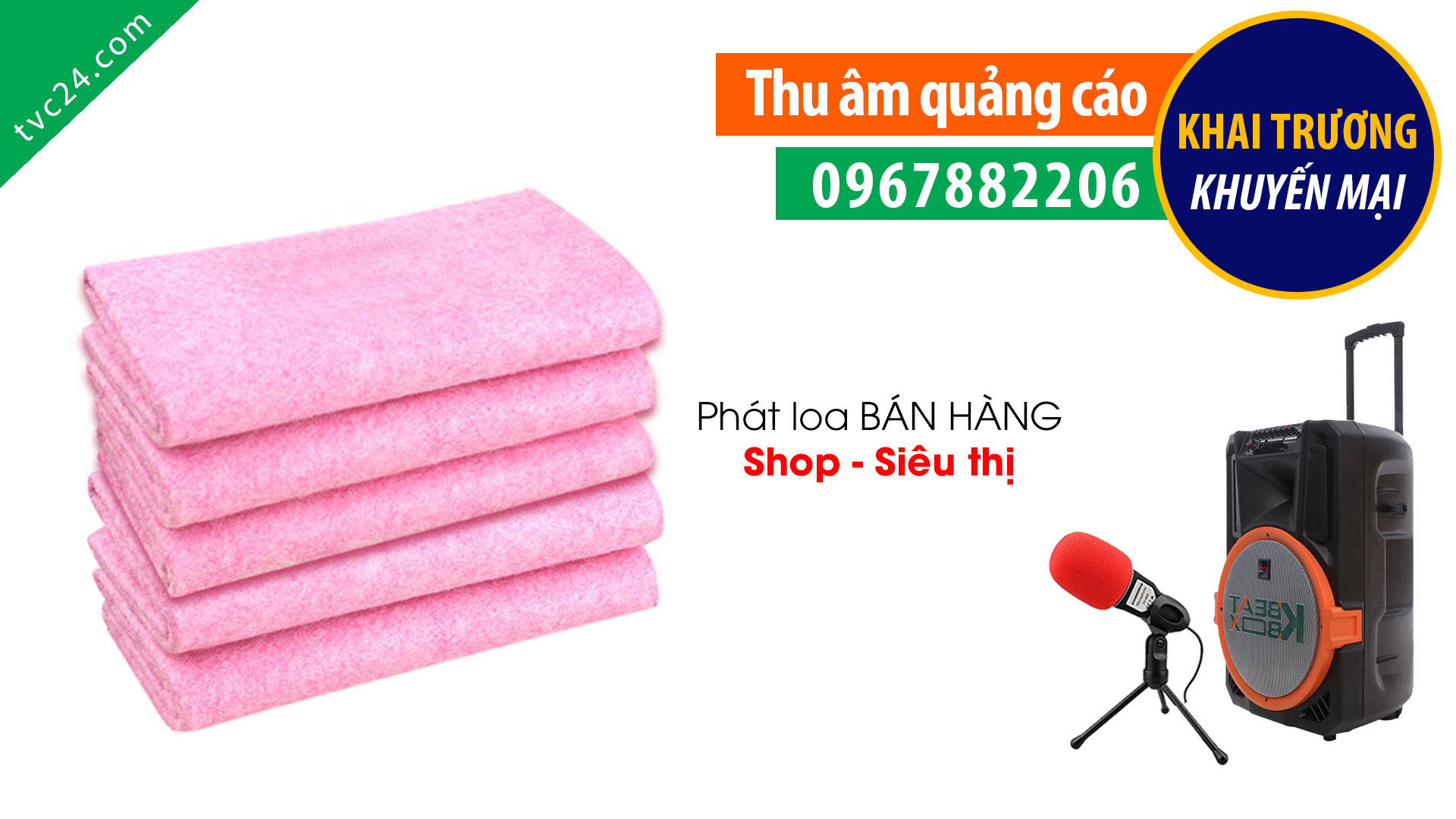 Thu âm quảng cáo khăn lau xơ Dừa