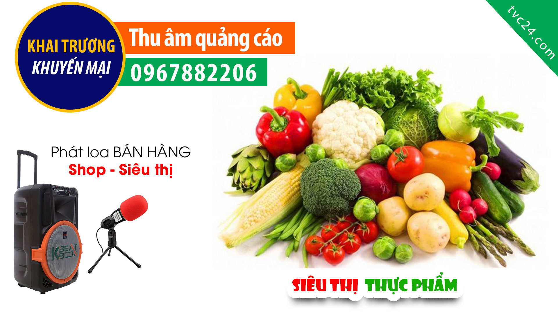 Thu âm quảng cáo thực phẩm an toàn Green MC đọc khuyến mại CỰC SỐC