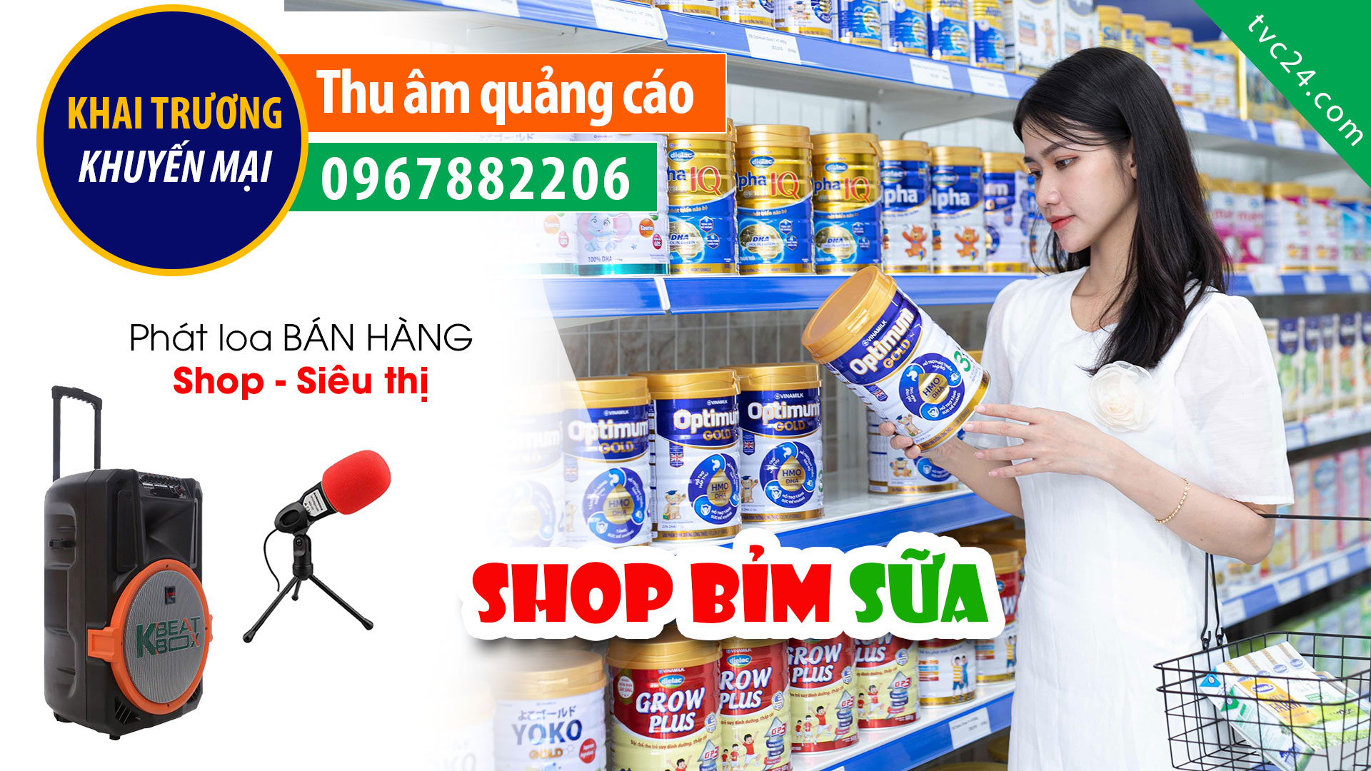 Thu âm Quảng cáo chuổi cửa hàng Mẹ và Bé Đông Anh MC ghi âm Khuyến mại