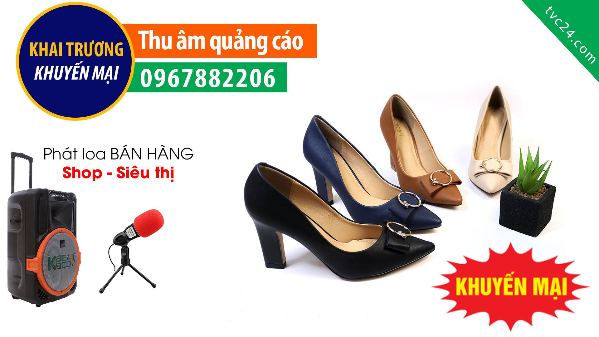 Thu âm quảng cáo KHUYẾN MẠI giầy dép sandal Vento Hiệp Thành