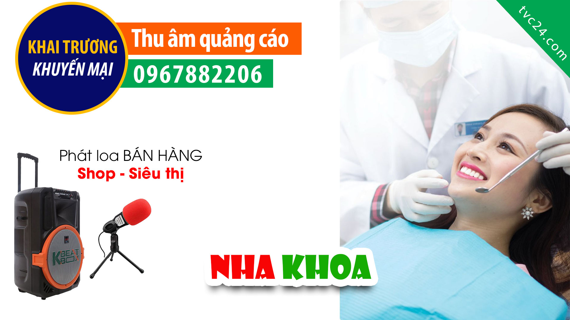 Thu âm quảng cáo khai trương Nha khoa An Thơ MC đọc khuyến mại cực đỉnh