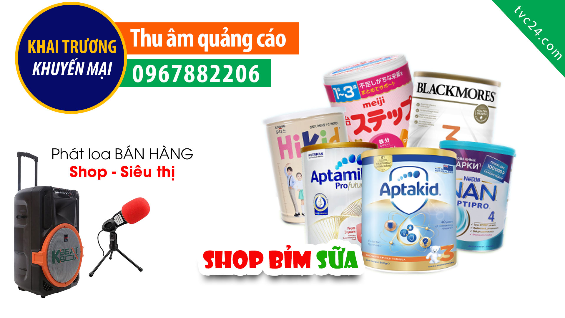 Thu âm quảng cáo thế gới sửa bỉm Phú Mai MC nữ đọc khuyến mại giảm giá