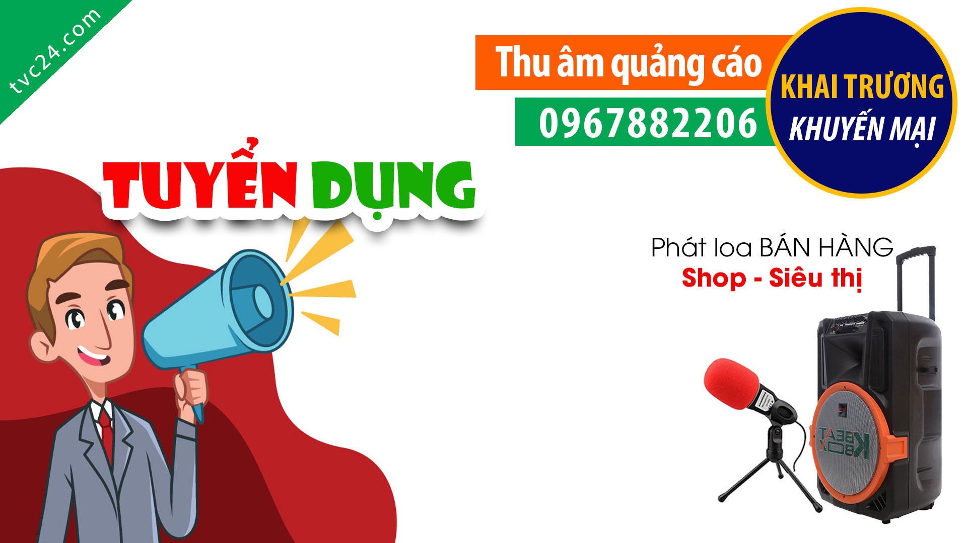 Thu âm quảng cáo tuyển dụng xưởng gia công Khánh Quân MC nữ