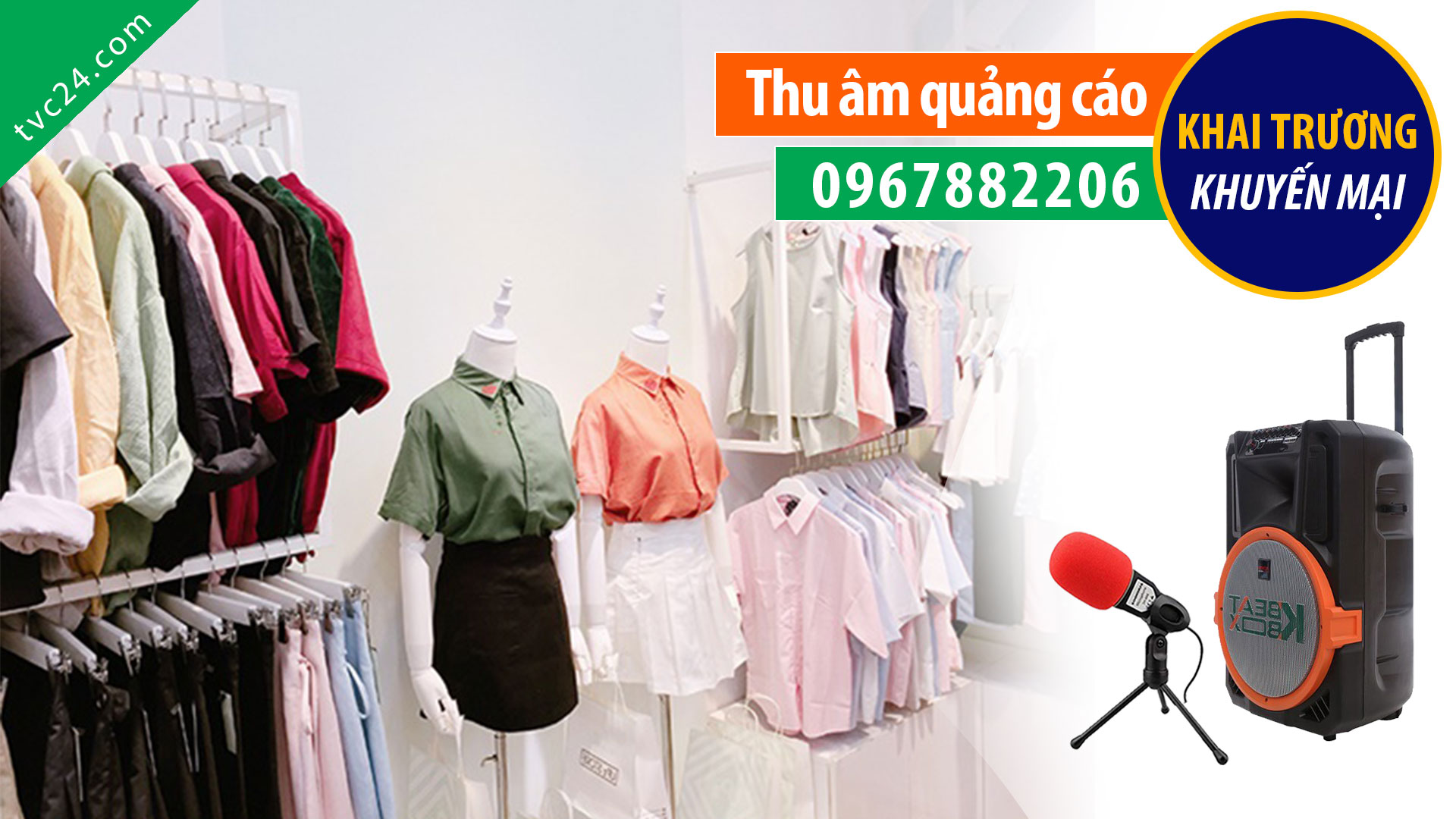 Thu âm Nhac tổng kho sỉ lẻ quần áo Đỗ Phương Lài giọng MC đài truyền hình