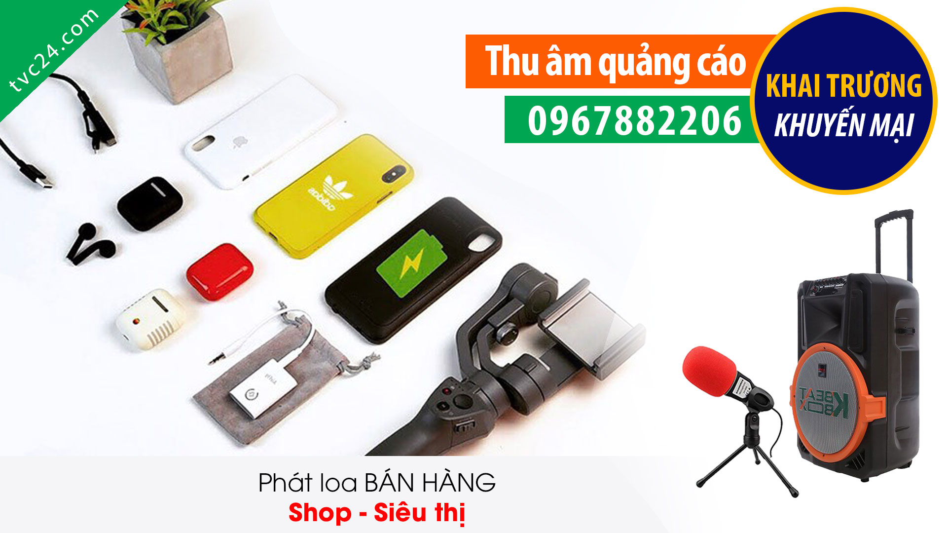 Thu âm phụ kiện điện thoại Duy Hiếu MC đọc quảng cáo phát loa