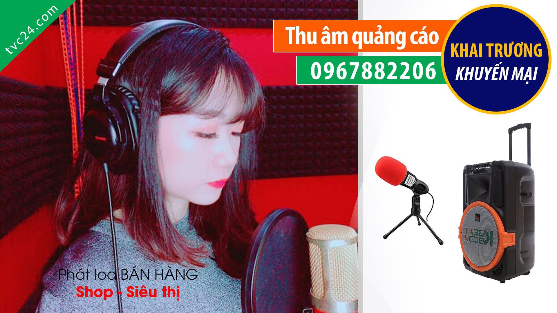 Thu âm quảng cáo điện máy HD khai trương khuyến mại SỐC