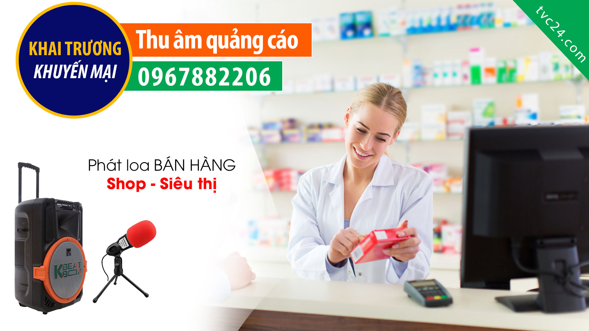 Thu âm khai trương quầy thuốc An Thành