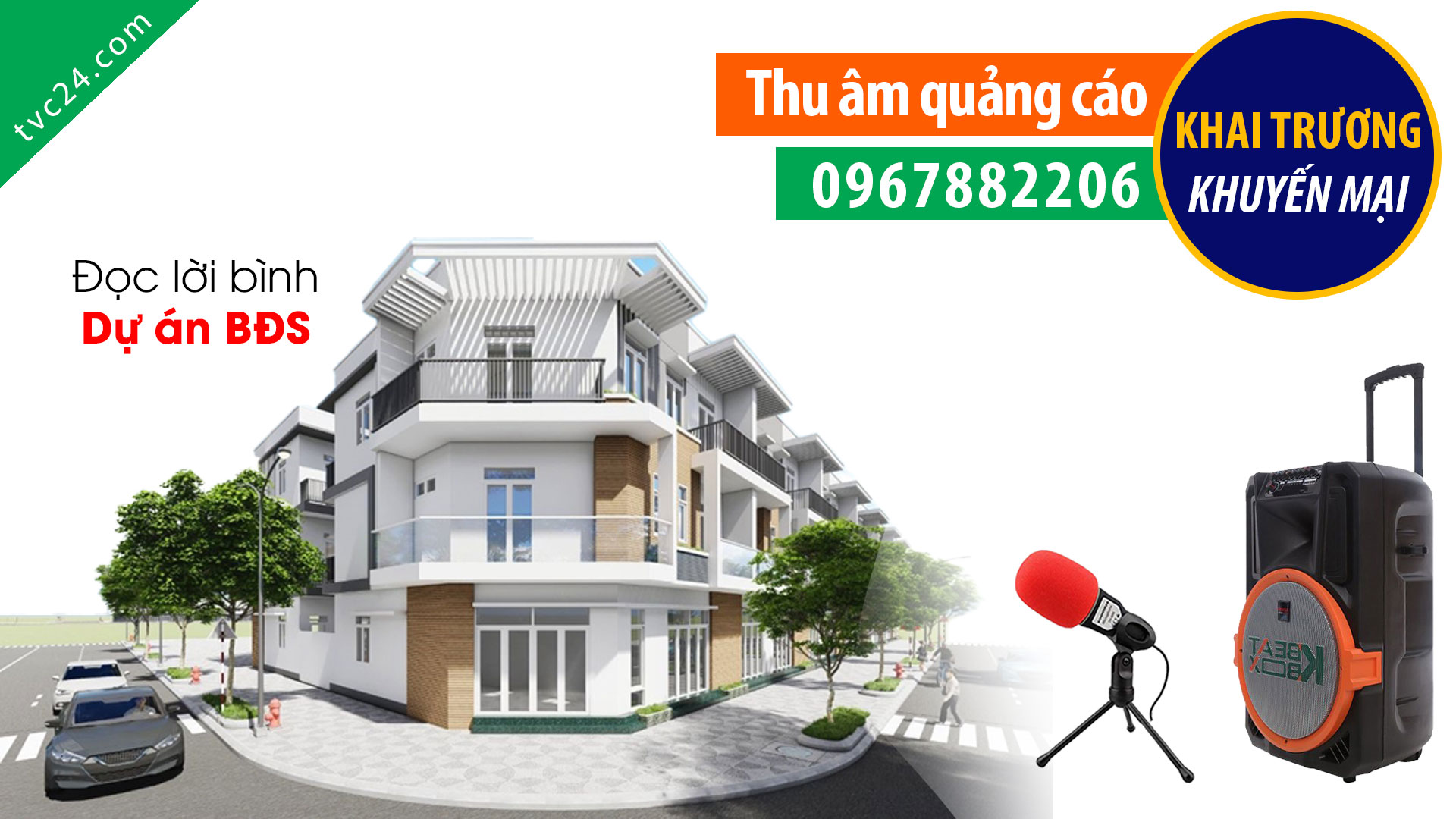 Thu âm lời bình dự án BĐS Bàu Xéo giọng MC Nam miền Nam