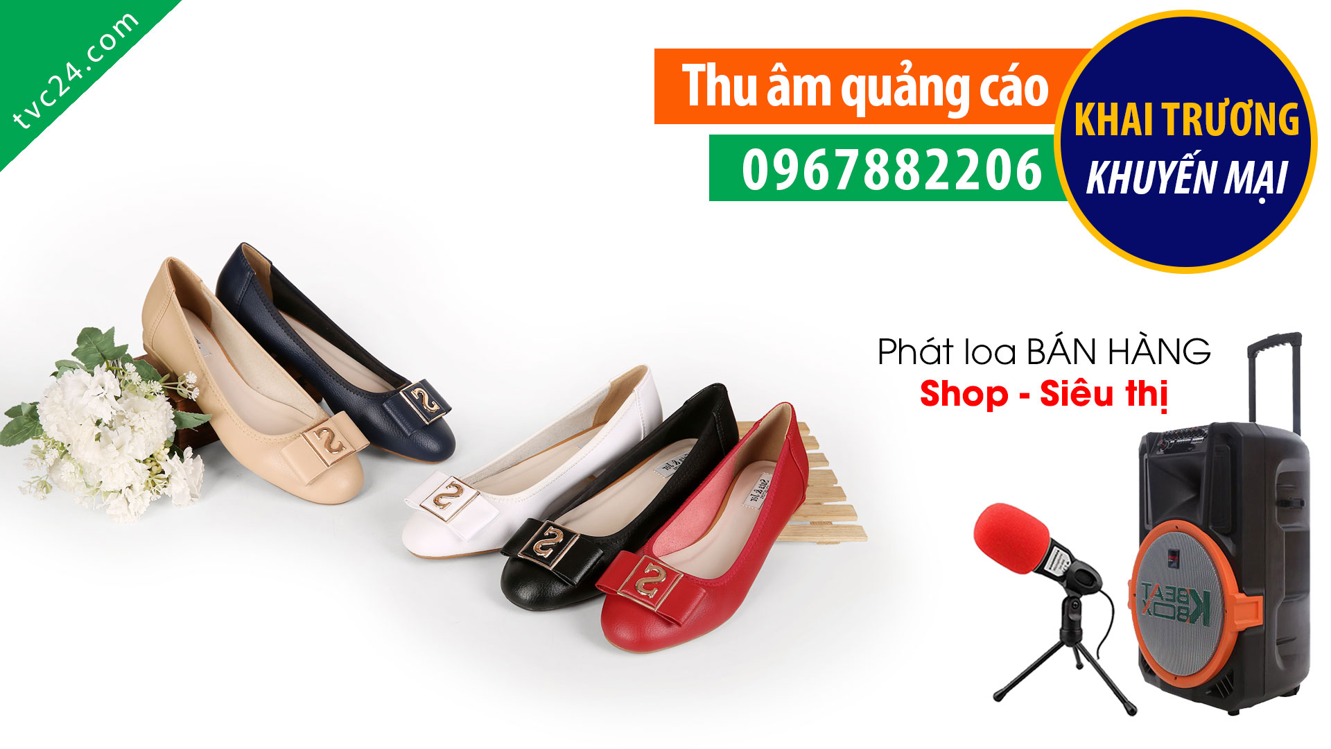 Thu âm quảng cáo Giầy dép đa Thế Ánh MC nữ đọc Cực hay