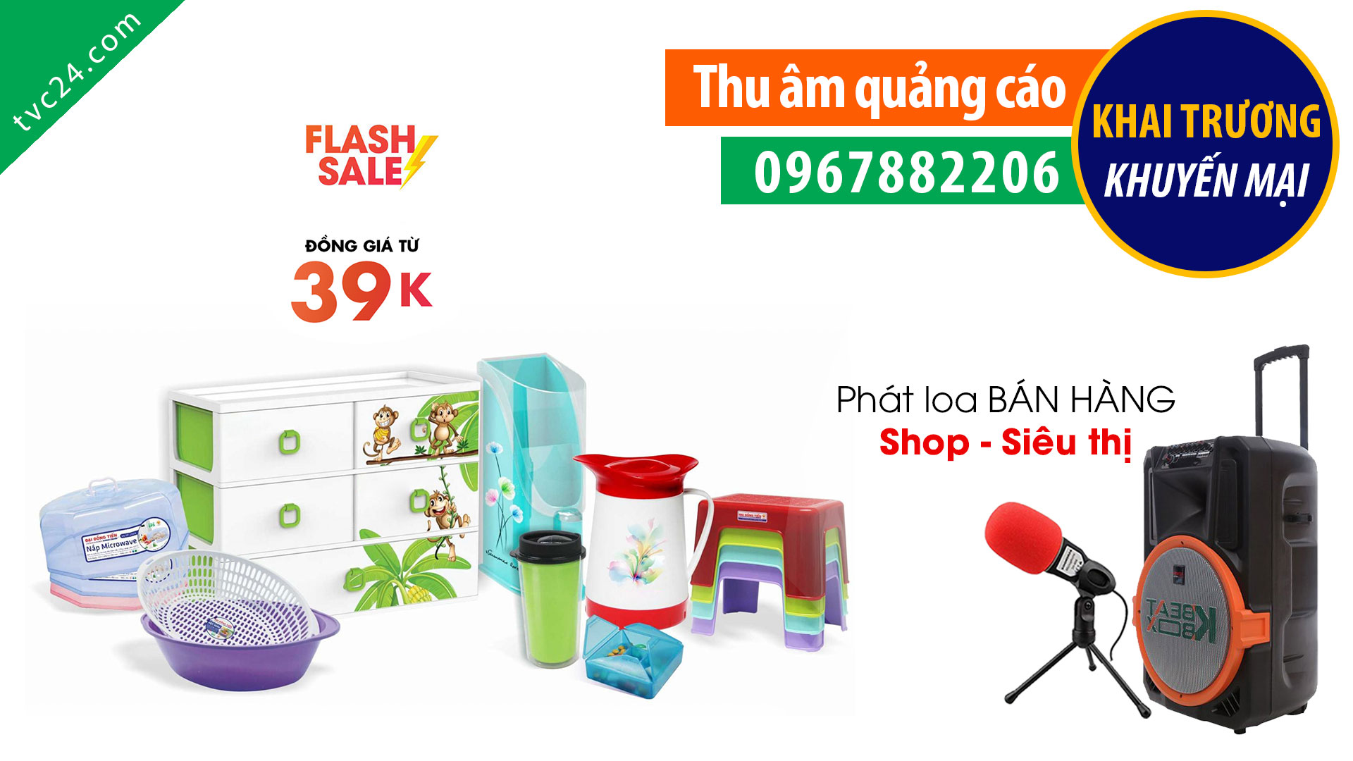 Thu âm  quảng cáo gian hàng đồng giá 39k MC đọc KHUYẾN MẠI siêu HOT