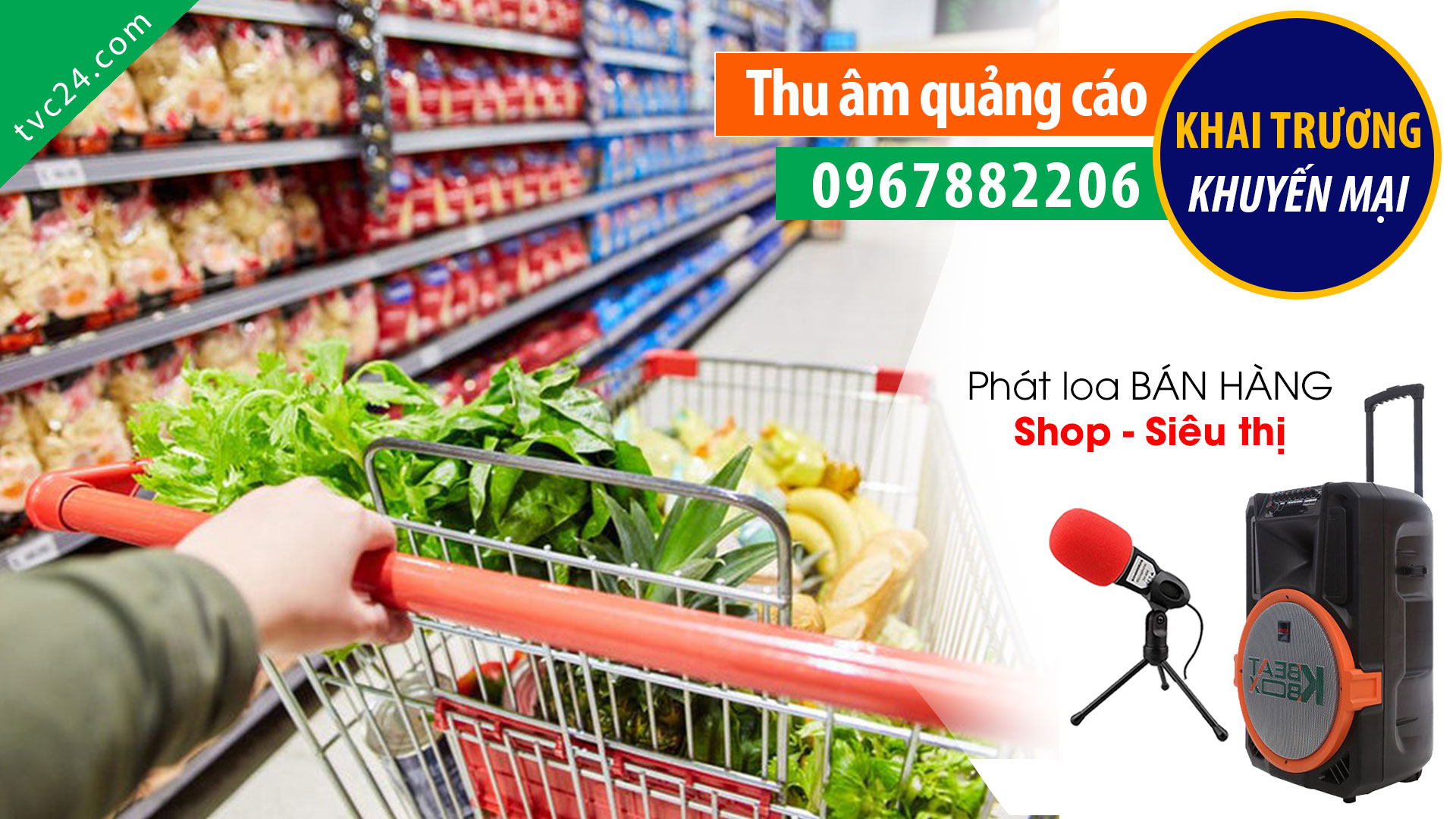 Thu âm quảng cáo Cửa hàng tiện ích Việt Mart MC nữ