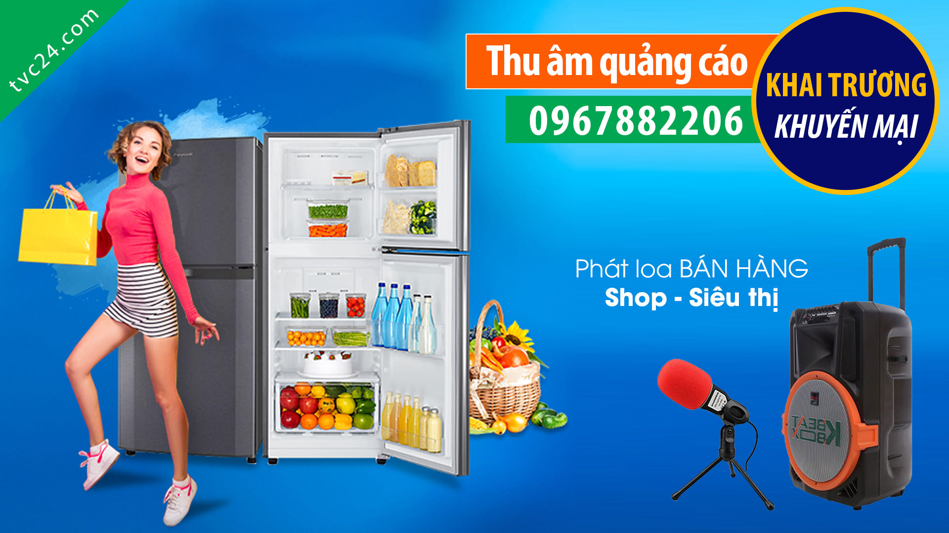 Thu âm quảng cáo điện máy Điện lạnh Hiếu Kiên