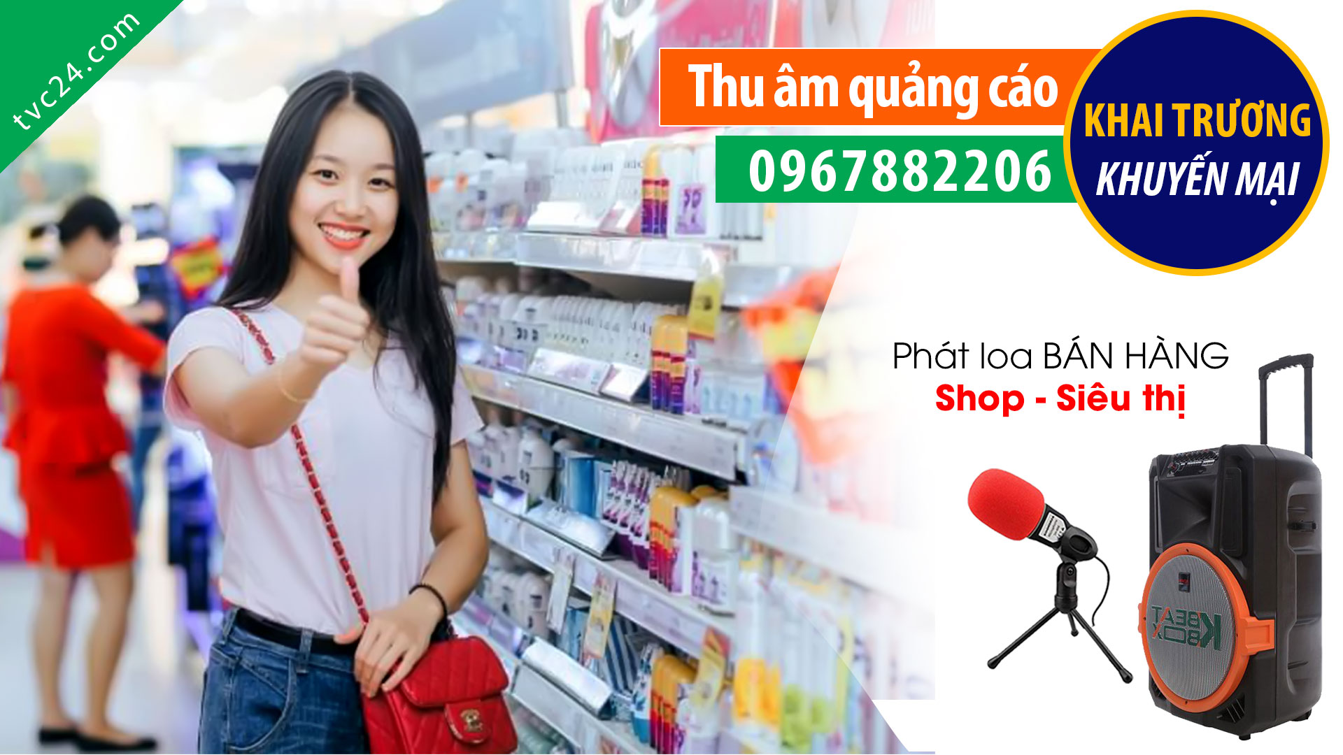 Thu âm quảng cáo khai trương siêu thị DH Mart