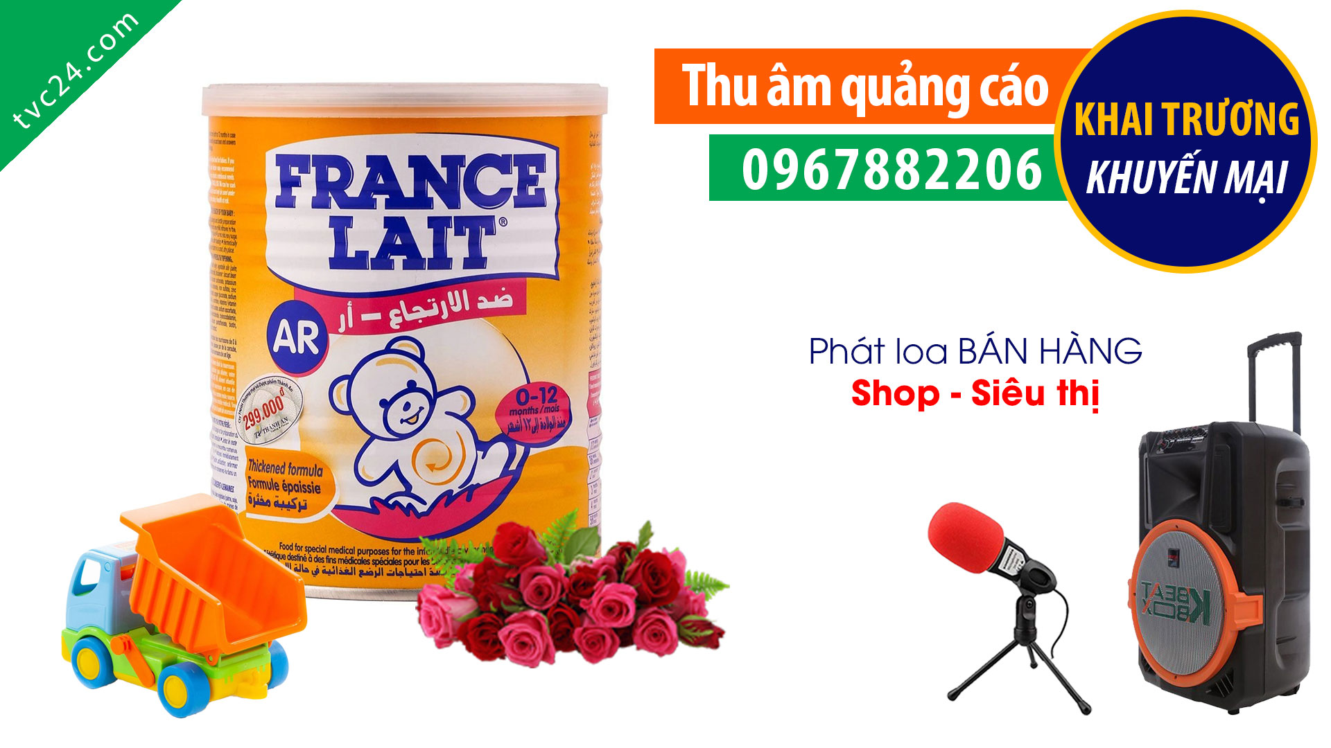 Thu âm quảng cáo sữa France lait MC nữ