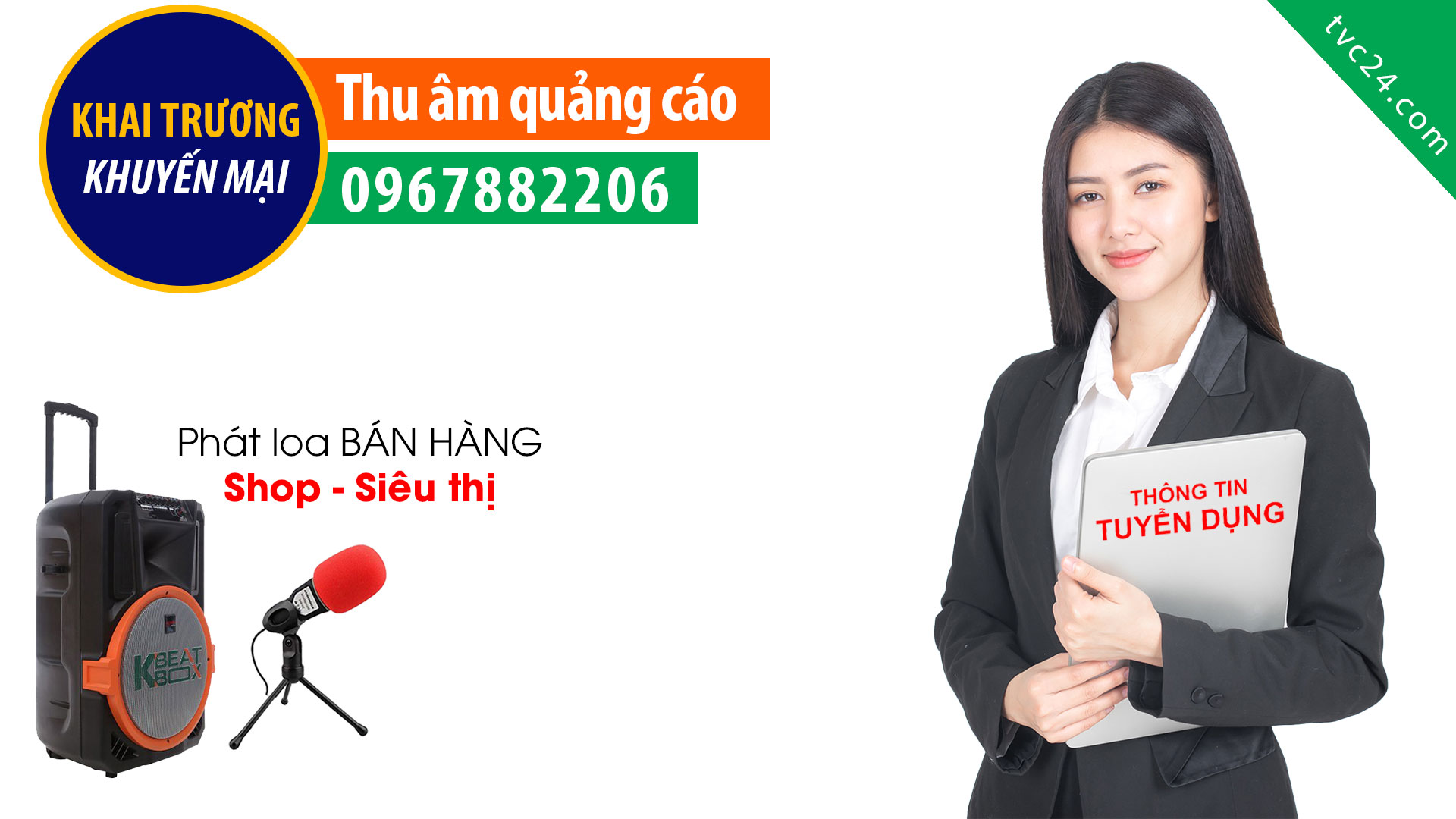 Ghi âm thông báo tuyển dụng Cty CP may Yên Thế