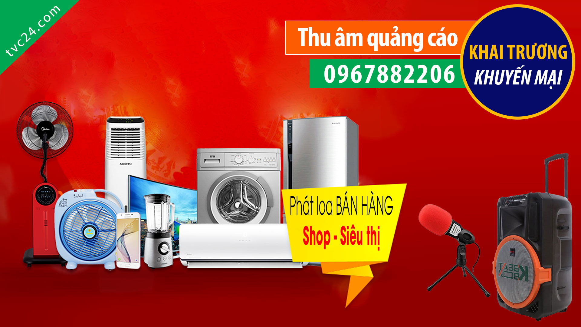 Thu âm quảng cáo Cửa hàng Đức Thuận Mart MC nữ đọc khuyến mại