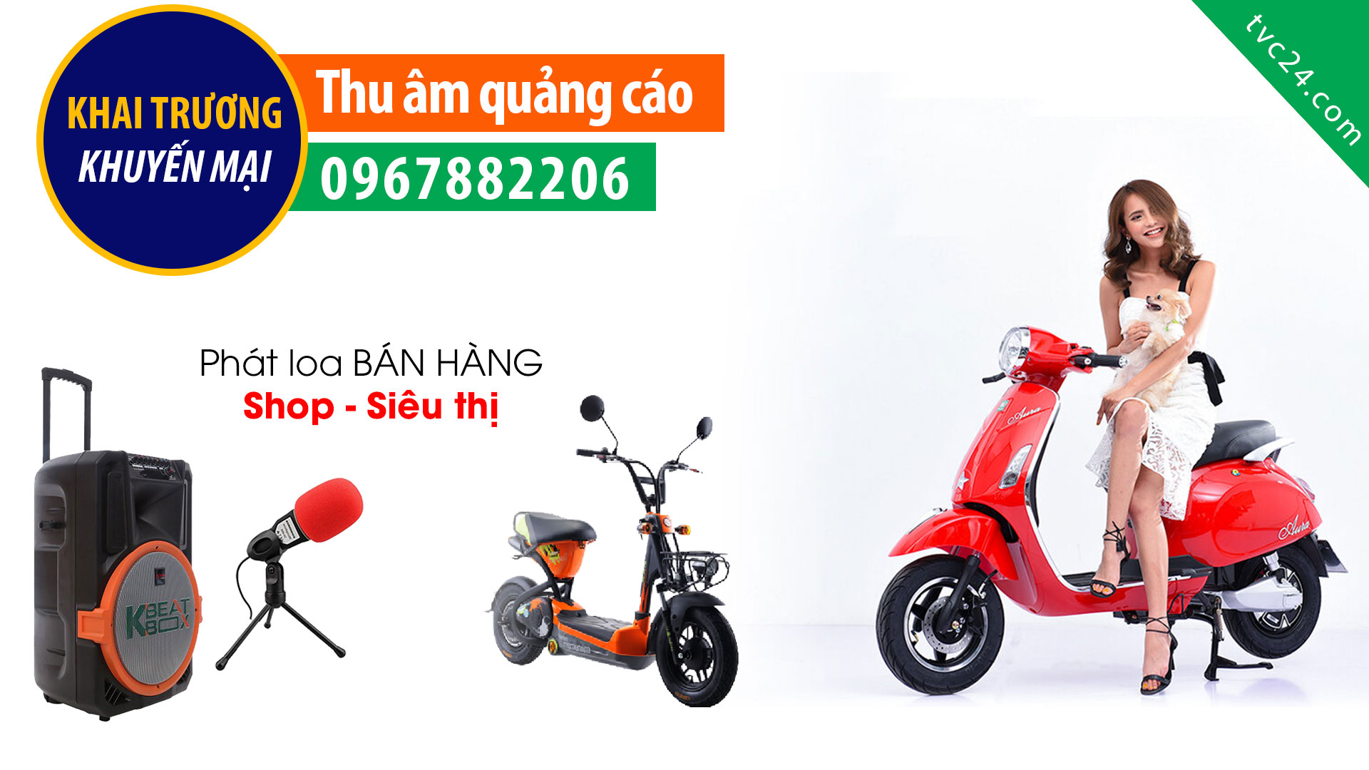 Thu âm quảng cáo trung tâm sữa xe máy Giáp Cường MC đọc khuyến mại siêu hay