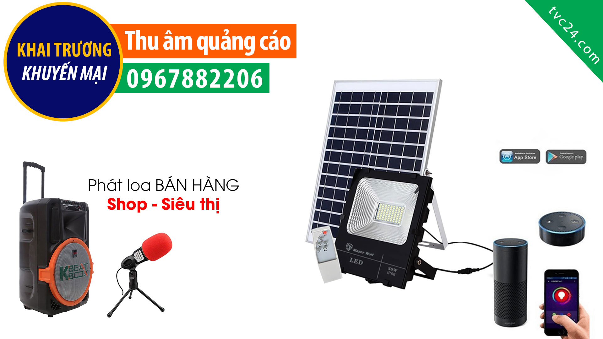 Thu âm quảng cáo Thiết bị điện thông minh CuTu phòng thu TVC24 đọc khai trương