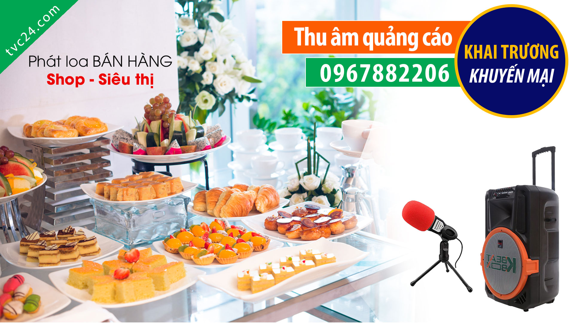 Thu âm quảng cáo khai trương nhà hàng Buffet King Sea Food
