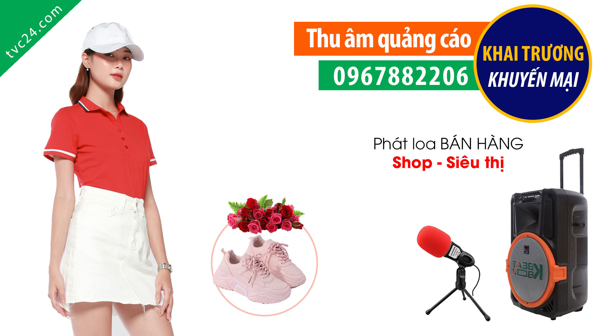 Thu âm phát loa quảng cáo shop thời trang Chung Hoàng