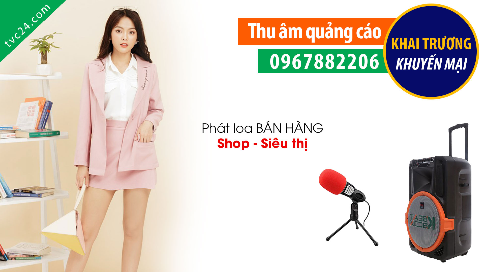 Thu âm quảng cáo khai trương cửa hàng quần áo Hà Vân
