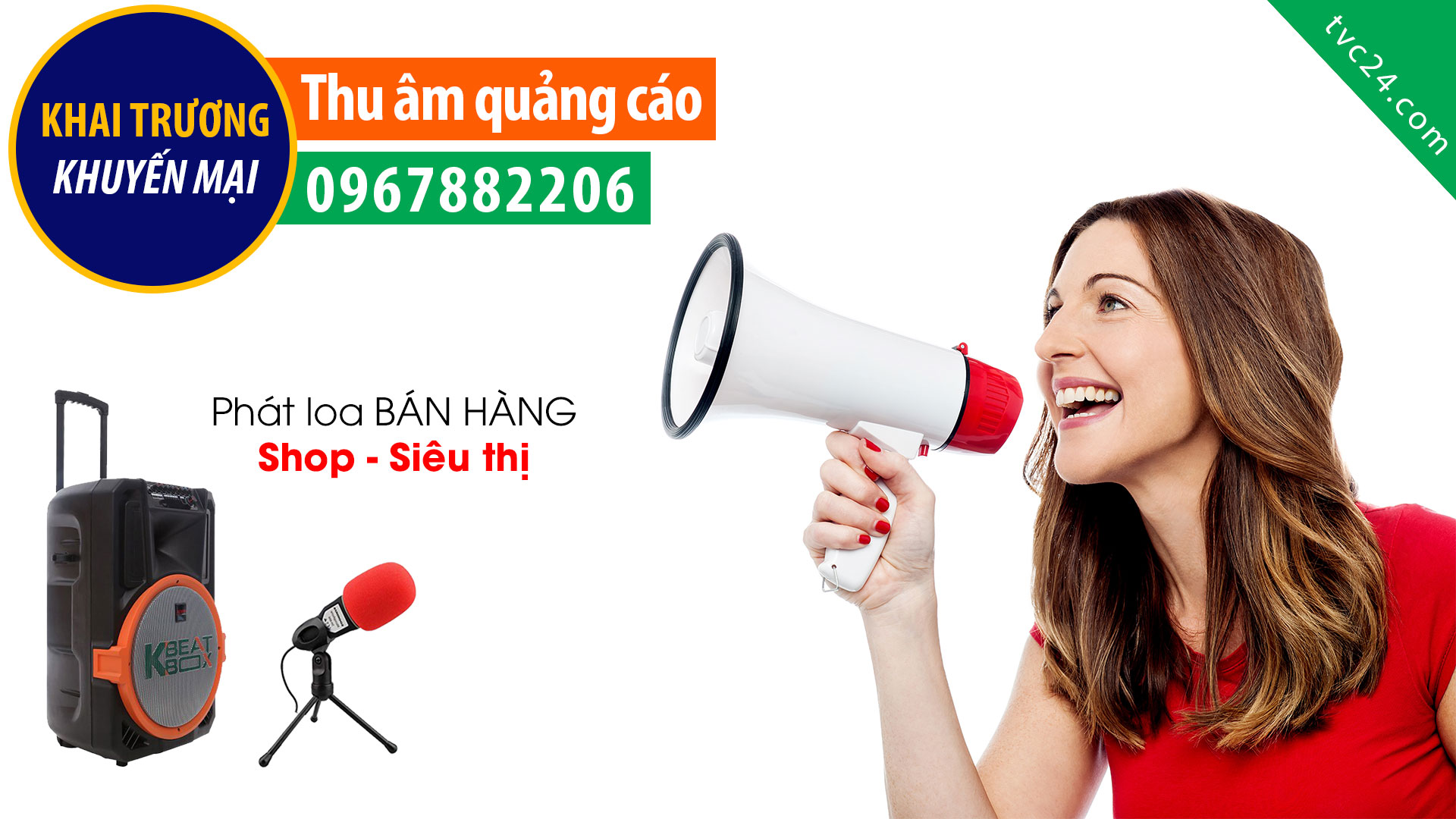 Thu âm quảng cáo khai trương showroom BOSSAN Đức Khánh