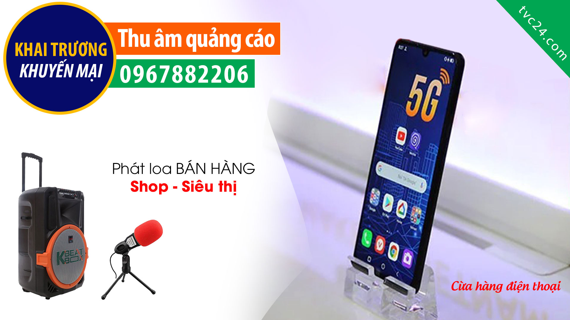 Thu âm quảng cáo cửa hàng điện thoại Trường Vân mobile