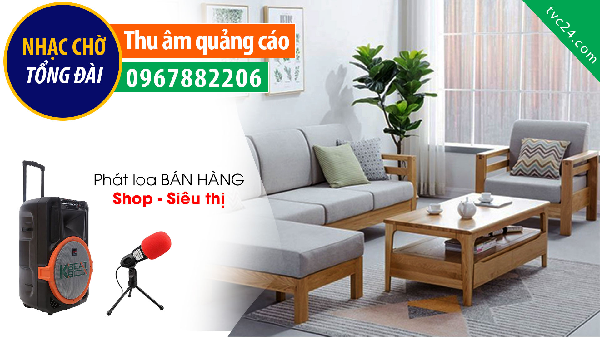 Thu âm quảng cáo nội thất Minh Hồng Sơn MC đài truyền hình