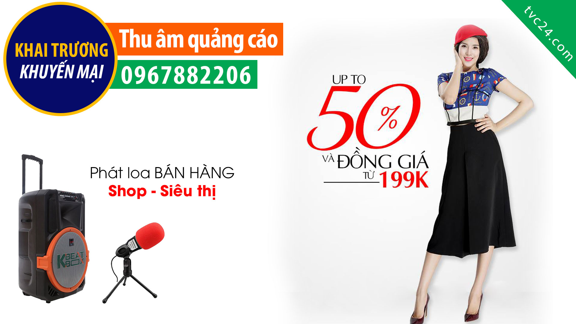 Thu âm quang cao thời trang Pantio khuyến mại giảm 50%