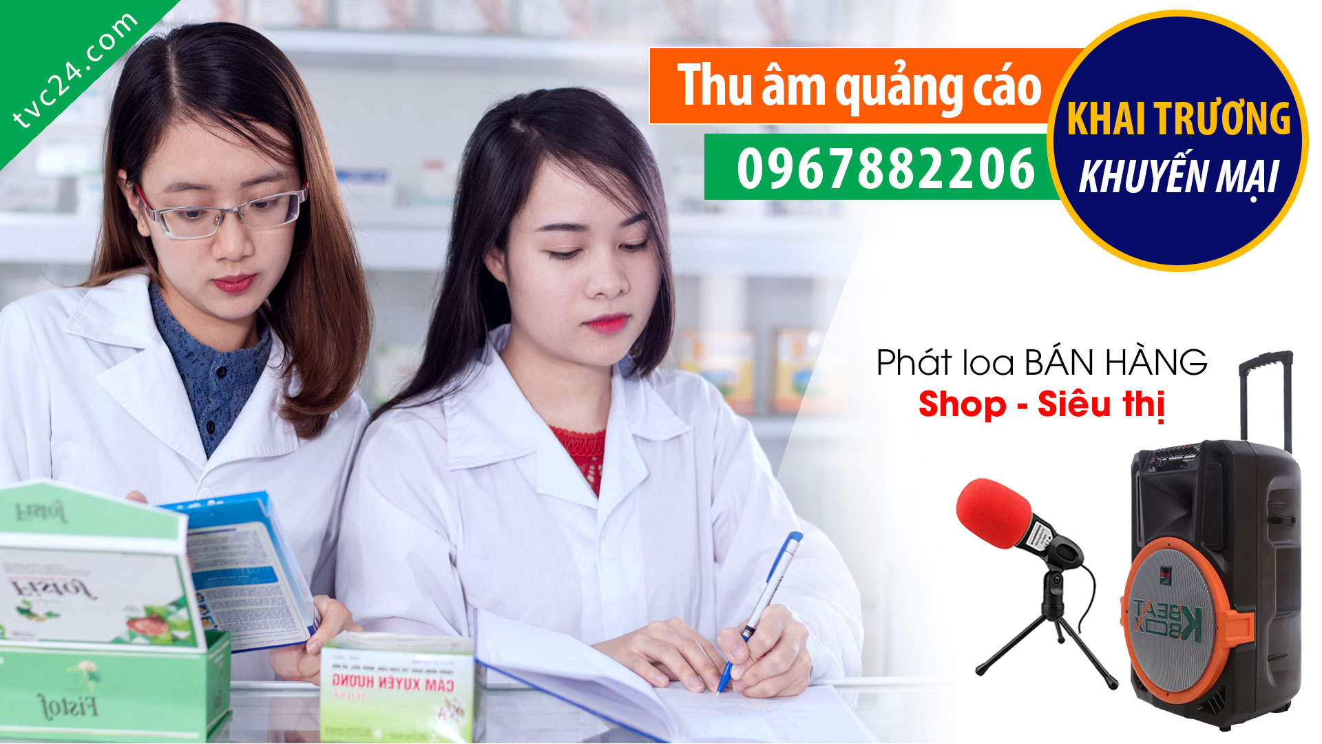 Thu âm khai trương Nhà thuốc tây Tâm An