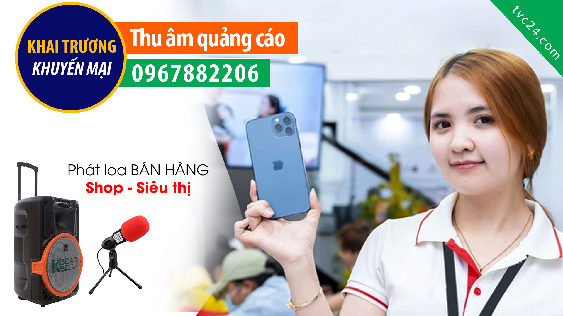 Thu âm quảng cáo cửa hàng điện thoại Nam store