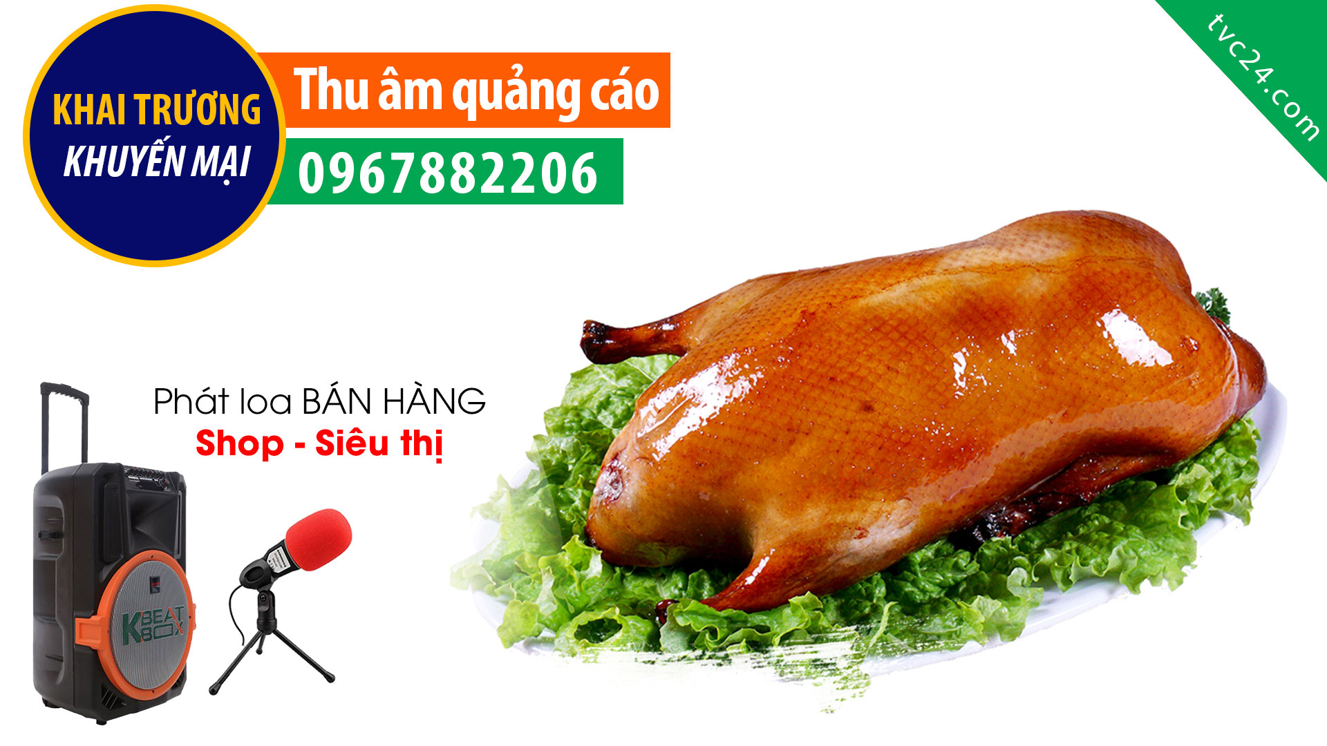 Thu âm quảng cáo khai trương Vịt cỏ gia đình