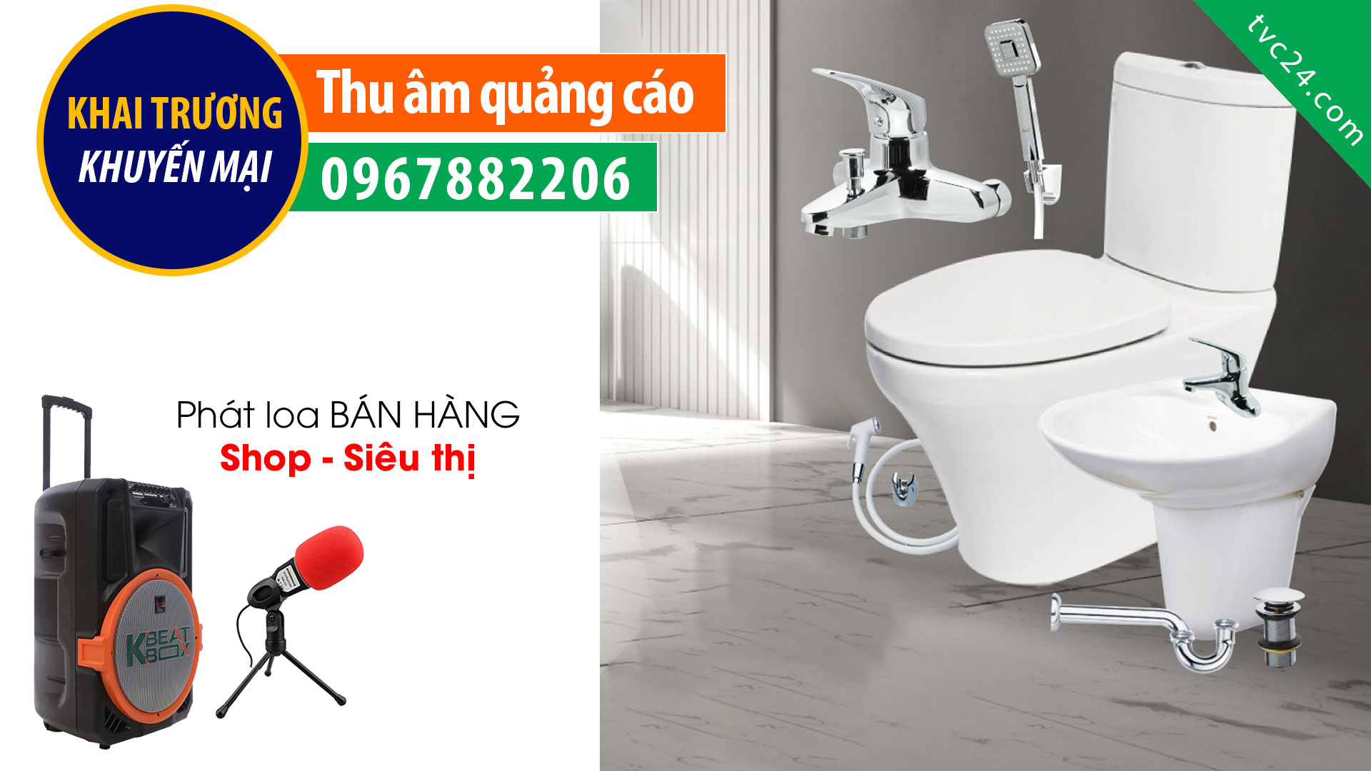 Thu âm quảng cáo vật liệu xây dựng Đạt Nga MC nữ khuyến mại