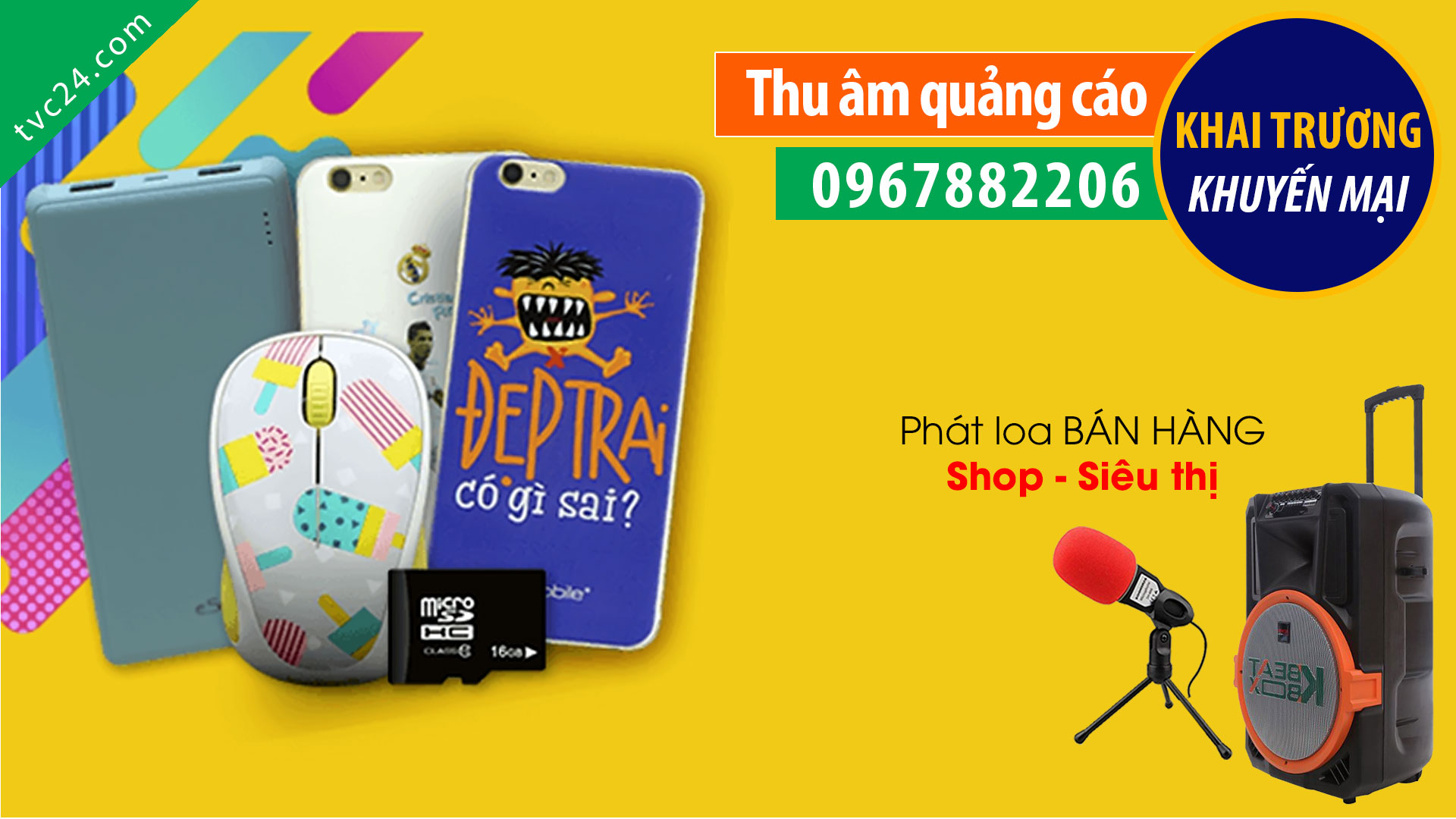 Thu âm quảng cáo phụ kiện điện thoại 20K MC nữ TVC24