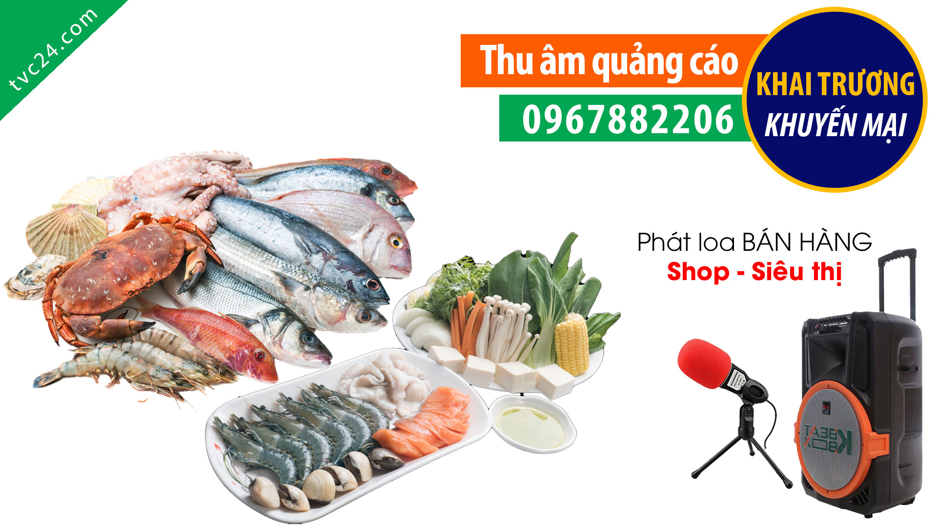 Thu âm khai trương siêu thị Hải sản Quảng Ninh