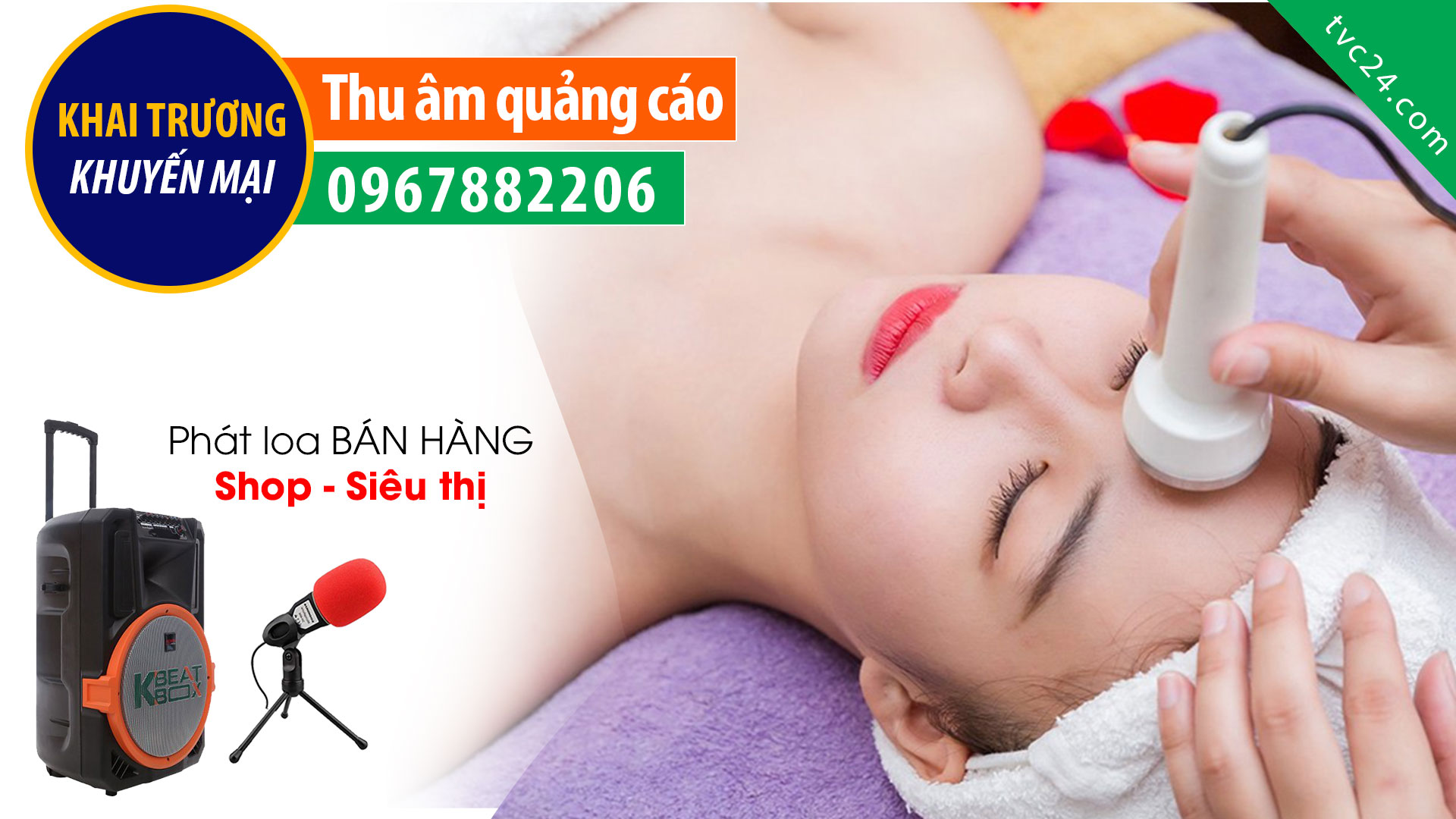 Thu âm quảng cáo Hathor Beauty Spa Phú Diễn khai trương