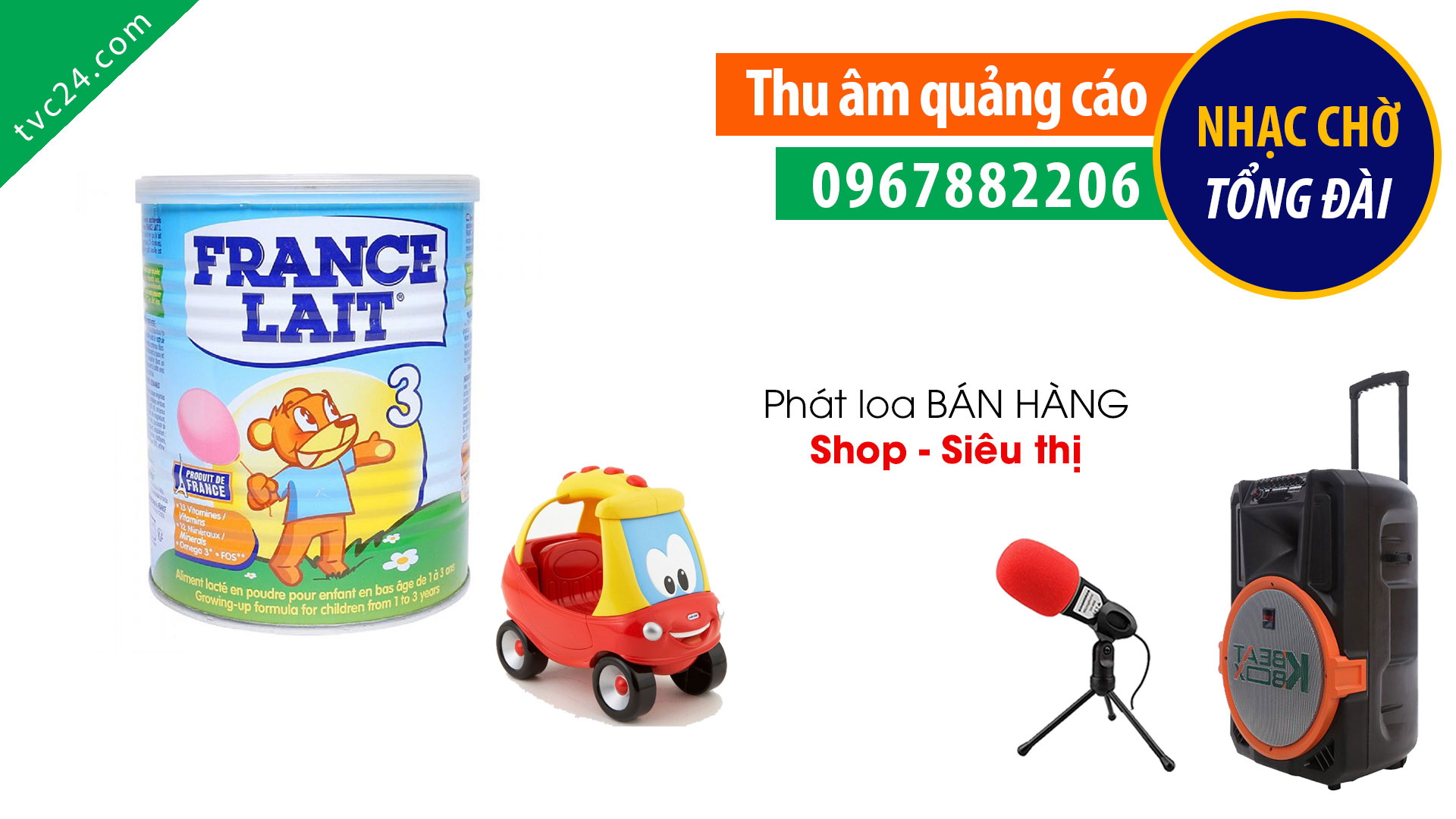 Thu âm quảng cáo sửa bỉm đồ chơi shop Nhim 365